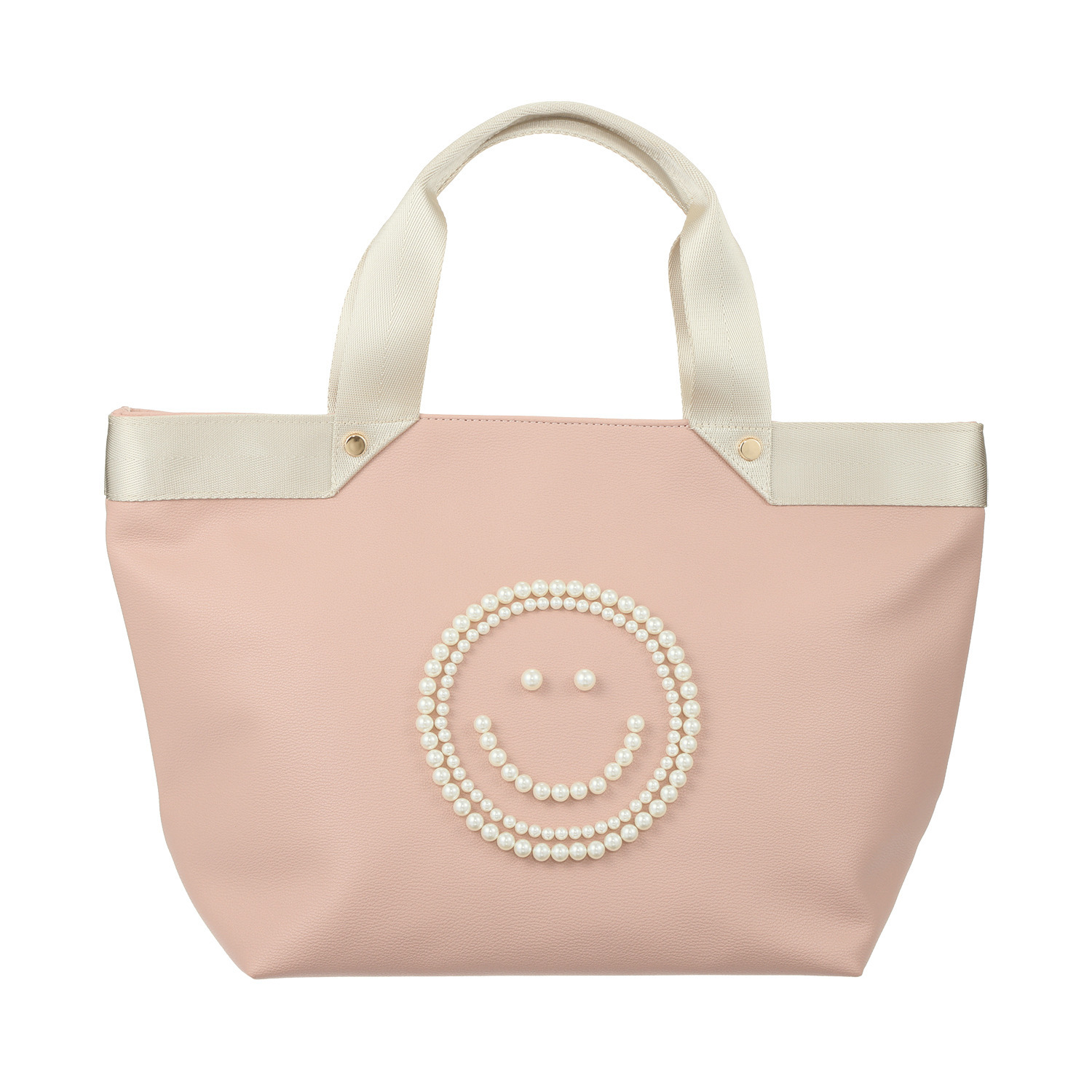 クーコ スマイリーフェイス キラキラデコ トートバッグ