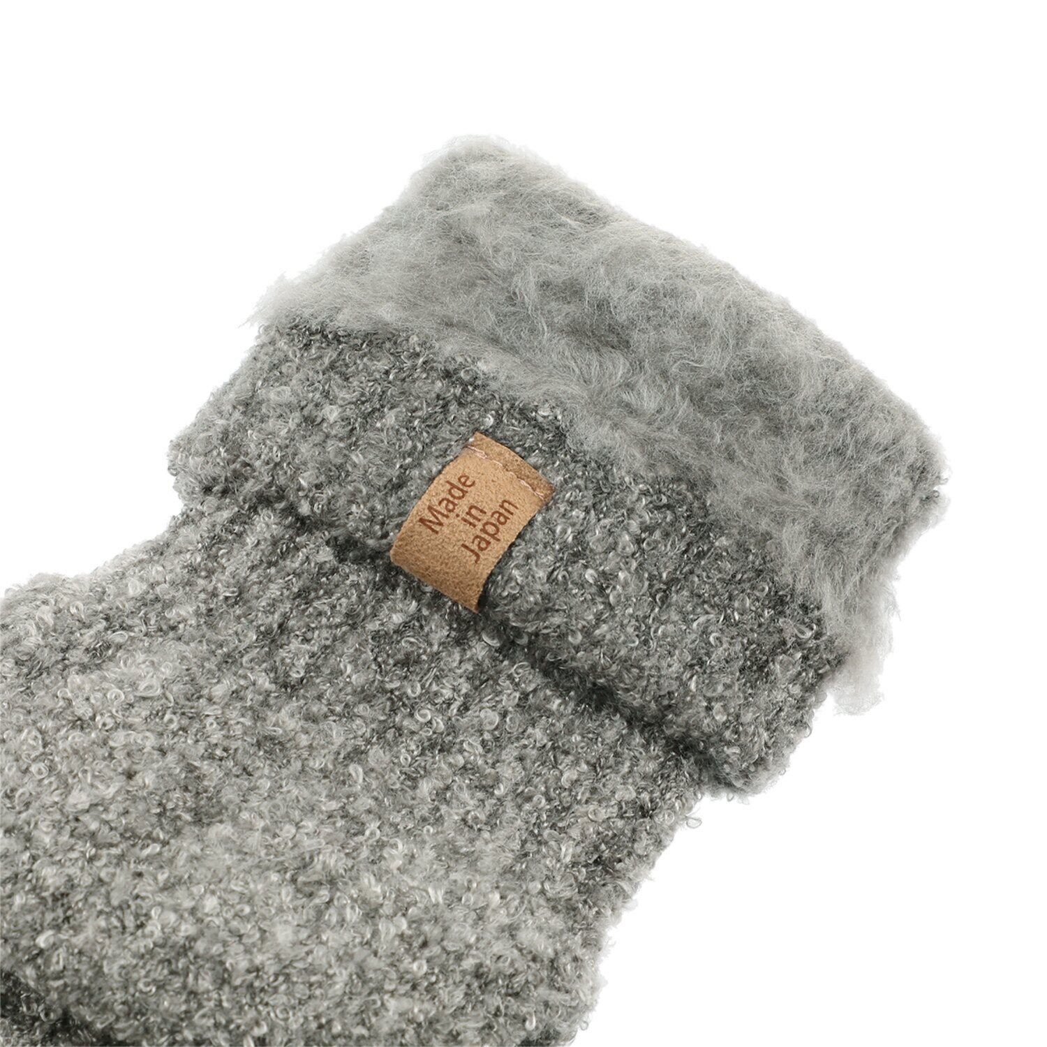 手ぶくろ職人のこだわり！ 指先までふわふわ裏起毛の モコモコあったか ５本指ソックス 同色２足セット