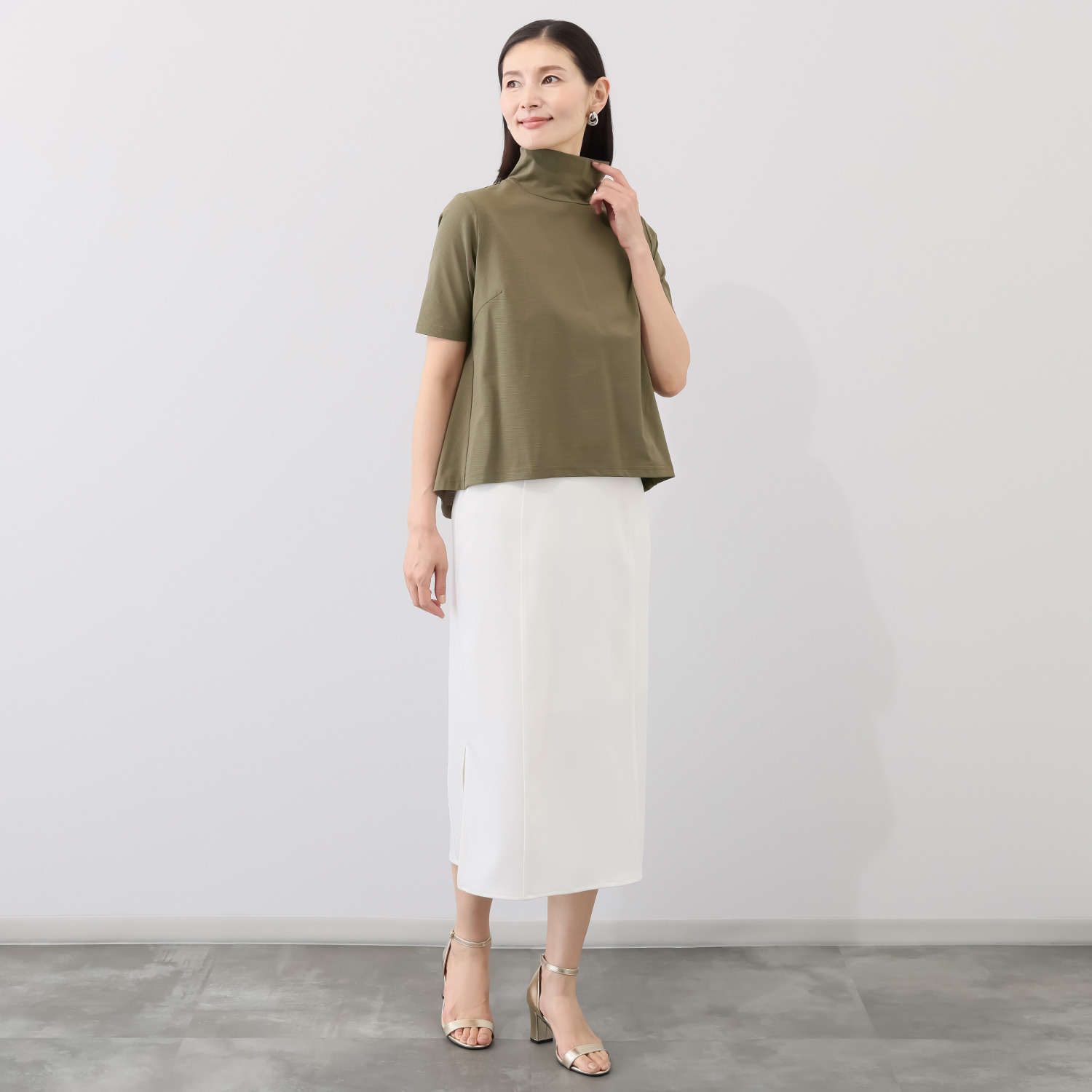 フレニス ＵＶカット・吸水速乾 多機能メッシュ素材の ハイネックプルオーバー