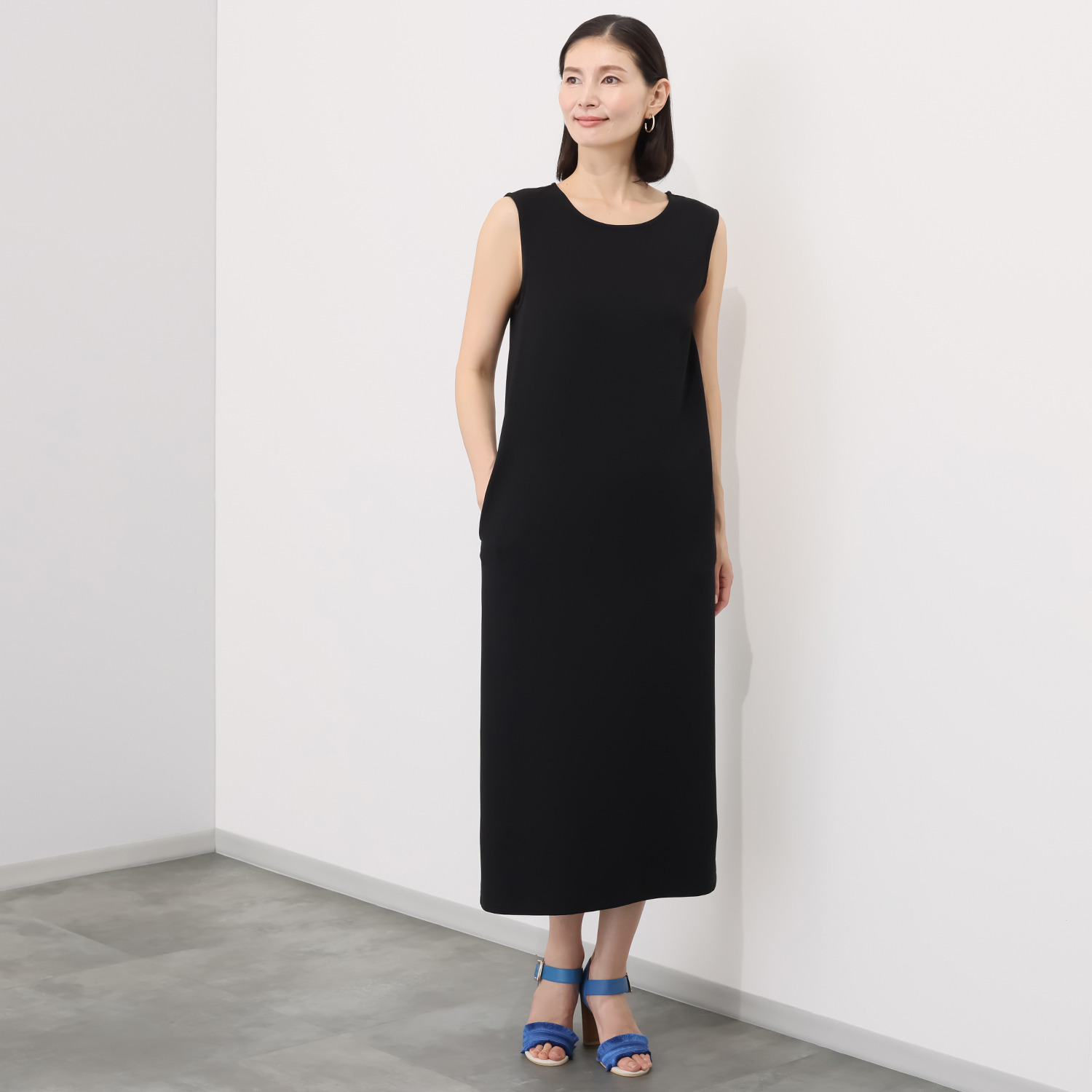 フレニス 接触冷感 着回し力抜群！ こだわりパターンの ノースリーブワンピース