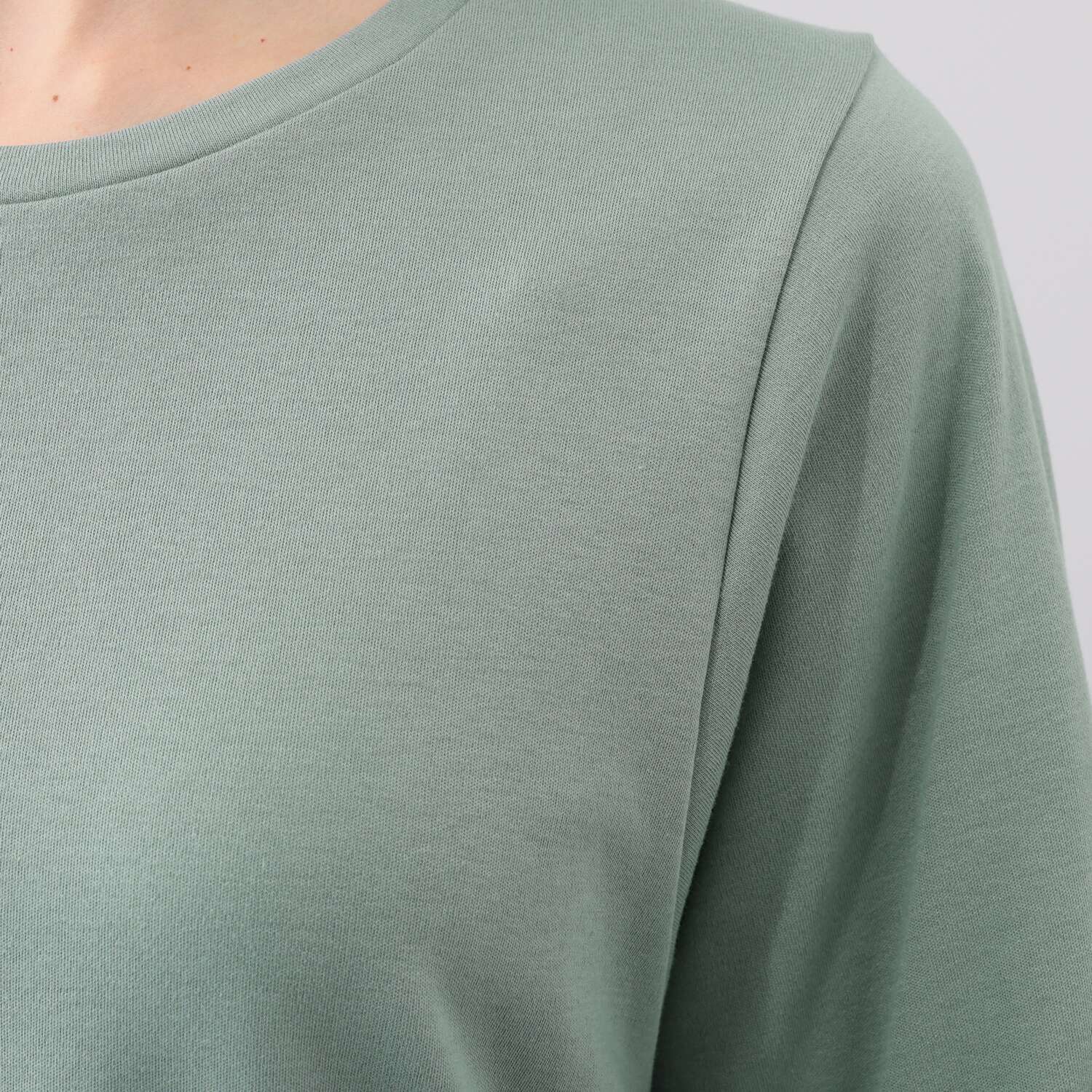 リサリサ コットンスムース 袖コンシャス リボンアクセント プルオーバー