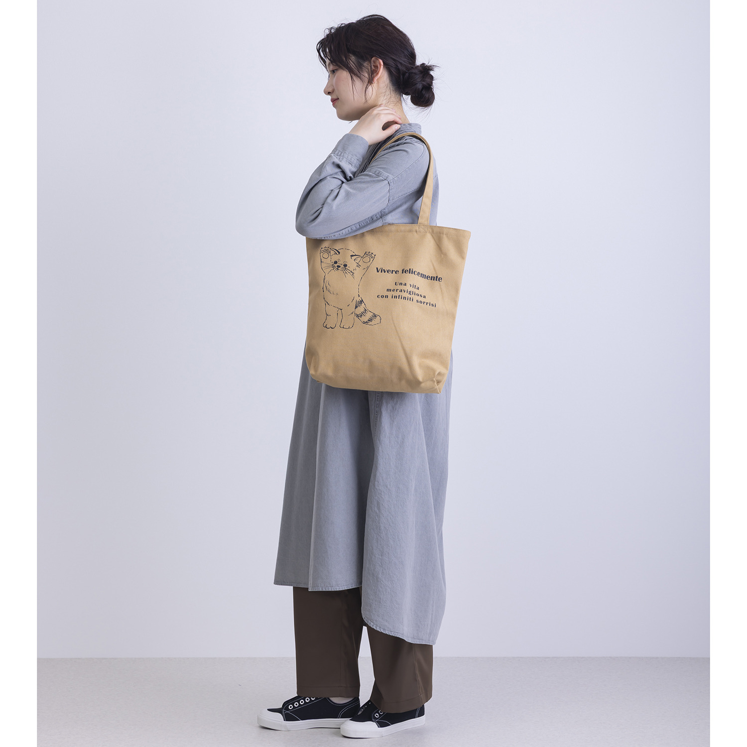 かわいい雑貨屋さん グロリア ３ポケット プリントアニマル トートバッグ