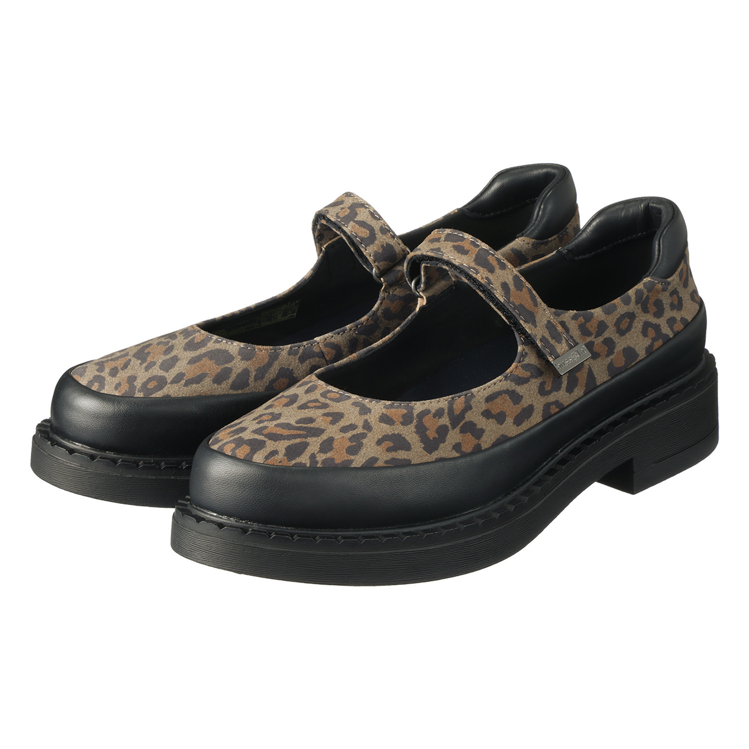 ブソラ はっ水 山羊革 軽量ボリュームソール メリージェーンシューズ