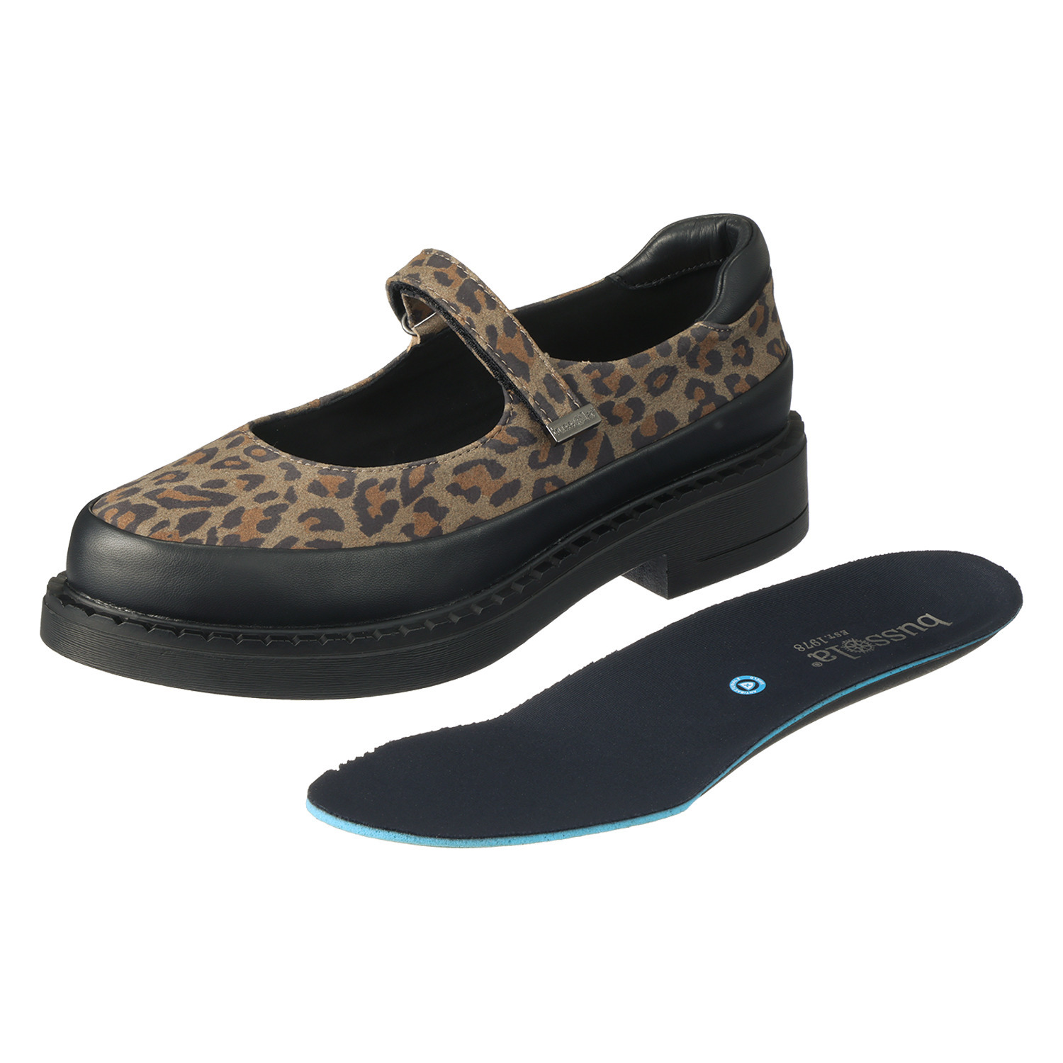 ブソラ はっ水 山羊革 軽量ボリュームソール メリージェーンシューズ