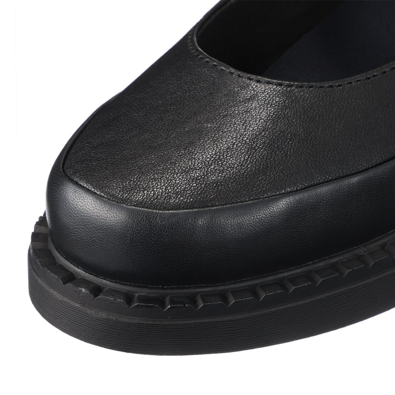 ブソラ はっ水 山羊革 軽量ボリュームソール メリージェーンシューズ