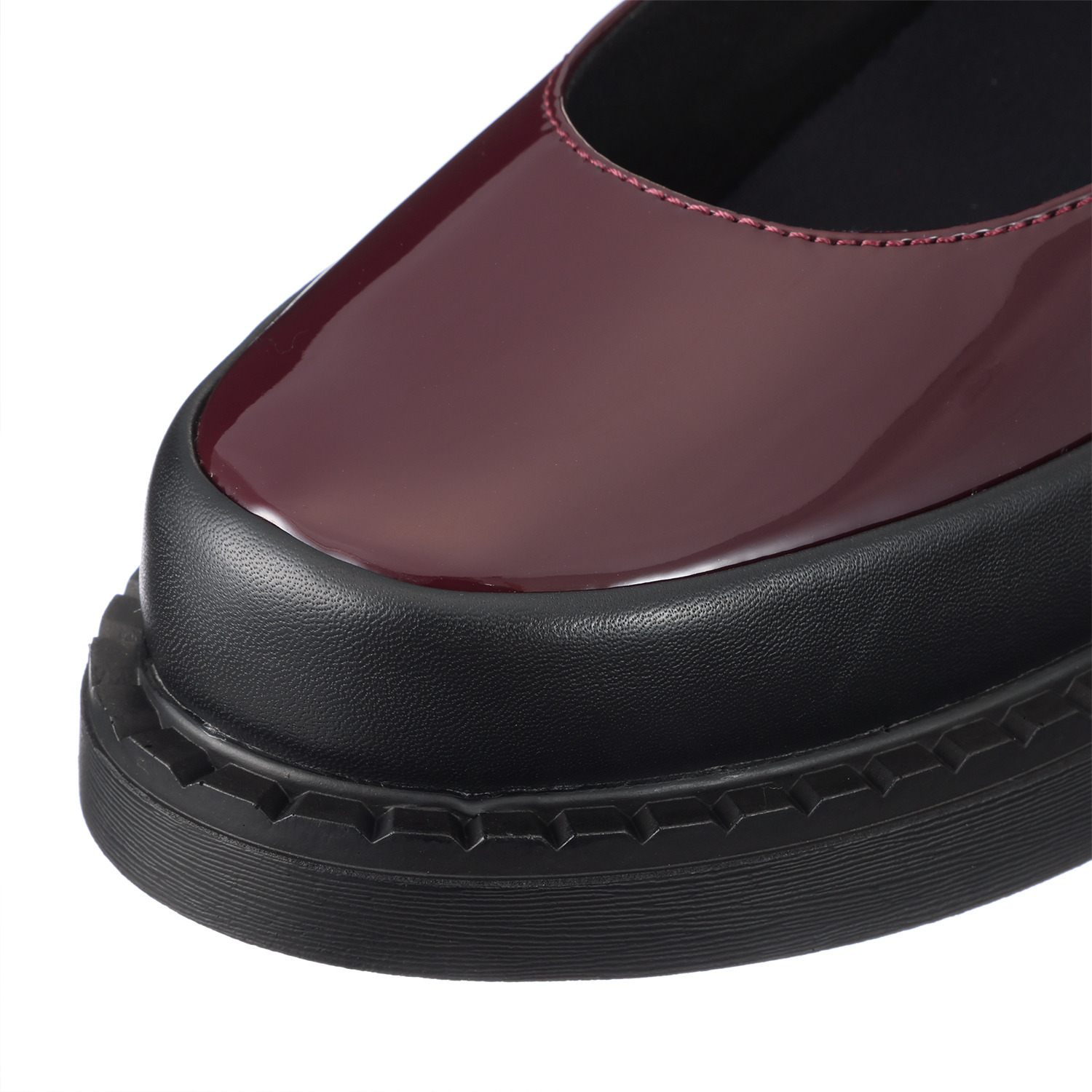 ブソラ はっ水 山羊革 軽量ボリュームソール メリージェーンシューズ