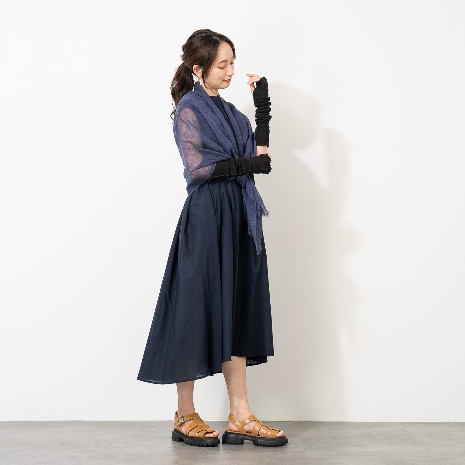 ティエドゥール さらさら＆涼やか フレンチリネン１００％ ストール