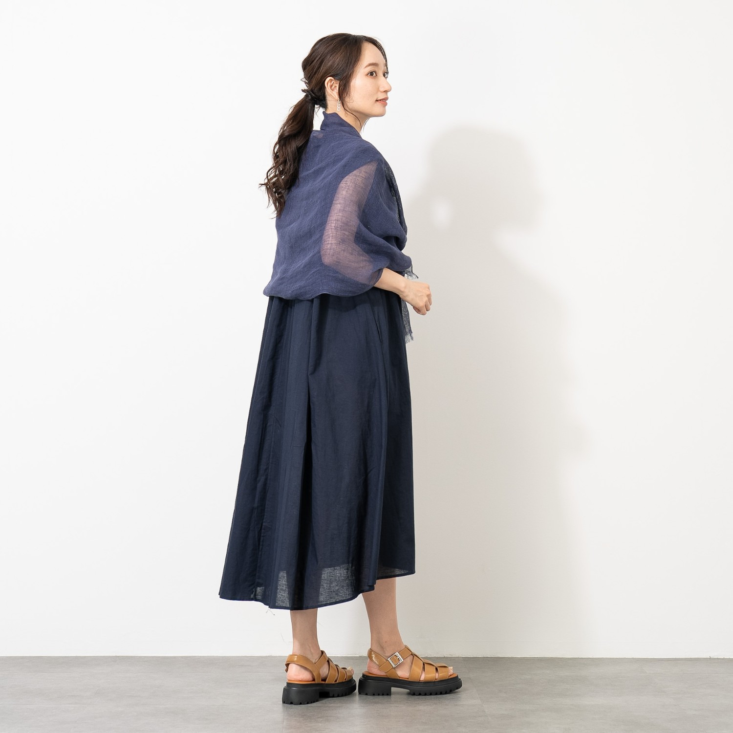 ティエドゥール さらさら＆涼やか フレンチリネン１００％ ストール