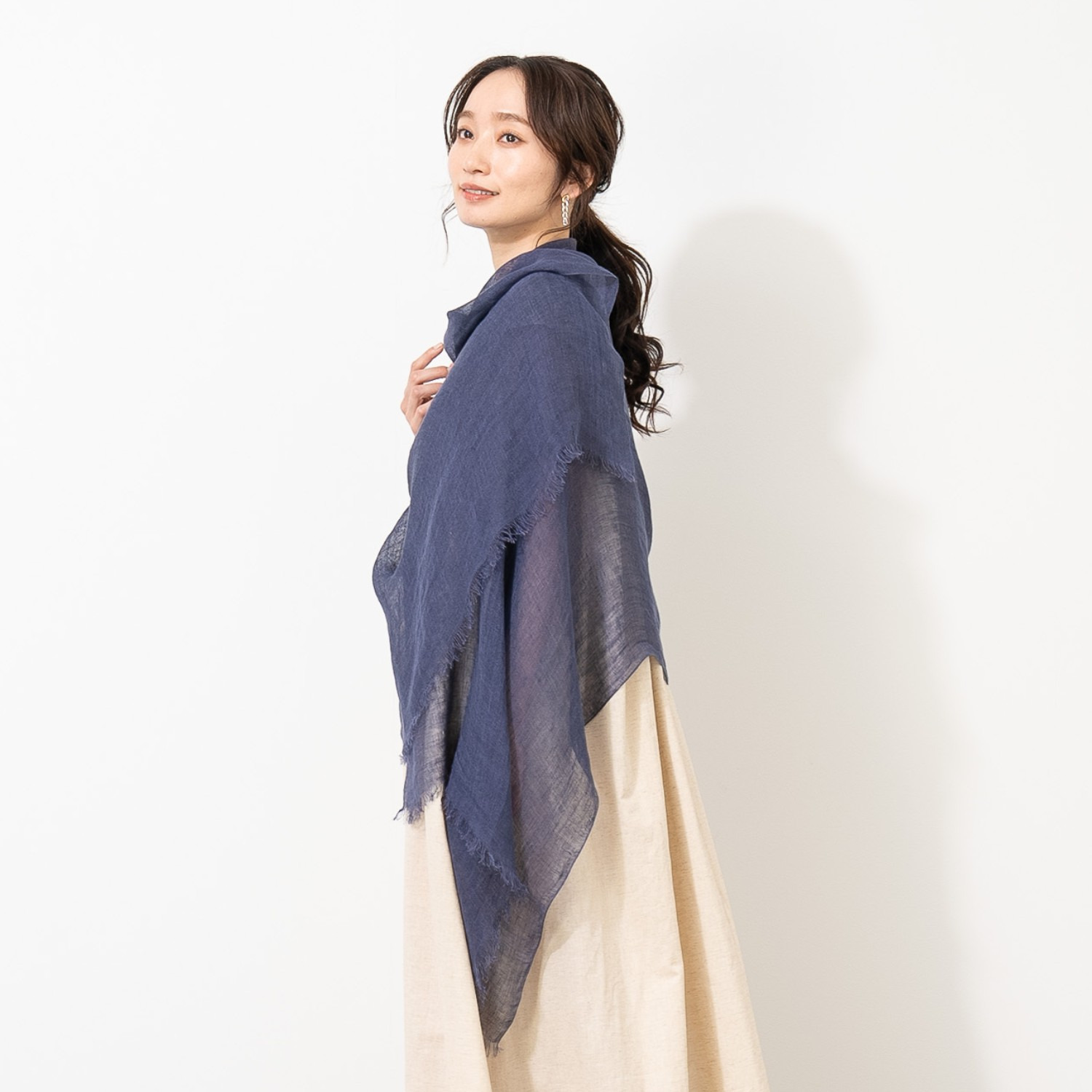 ティエドゥール さらさら＆涼やか フレンチリネン１００％ ストール
