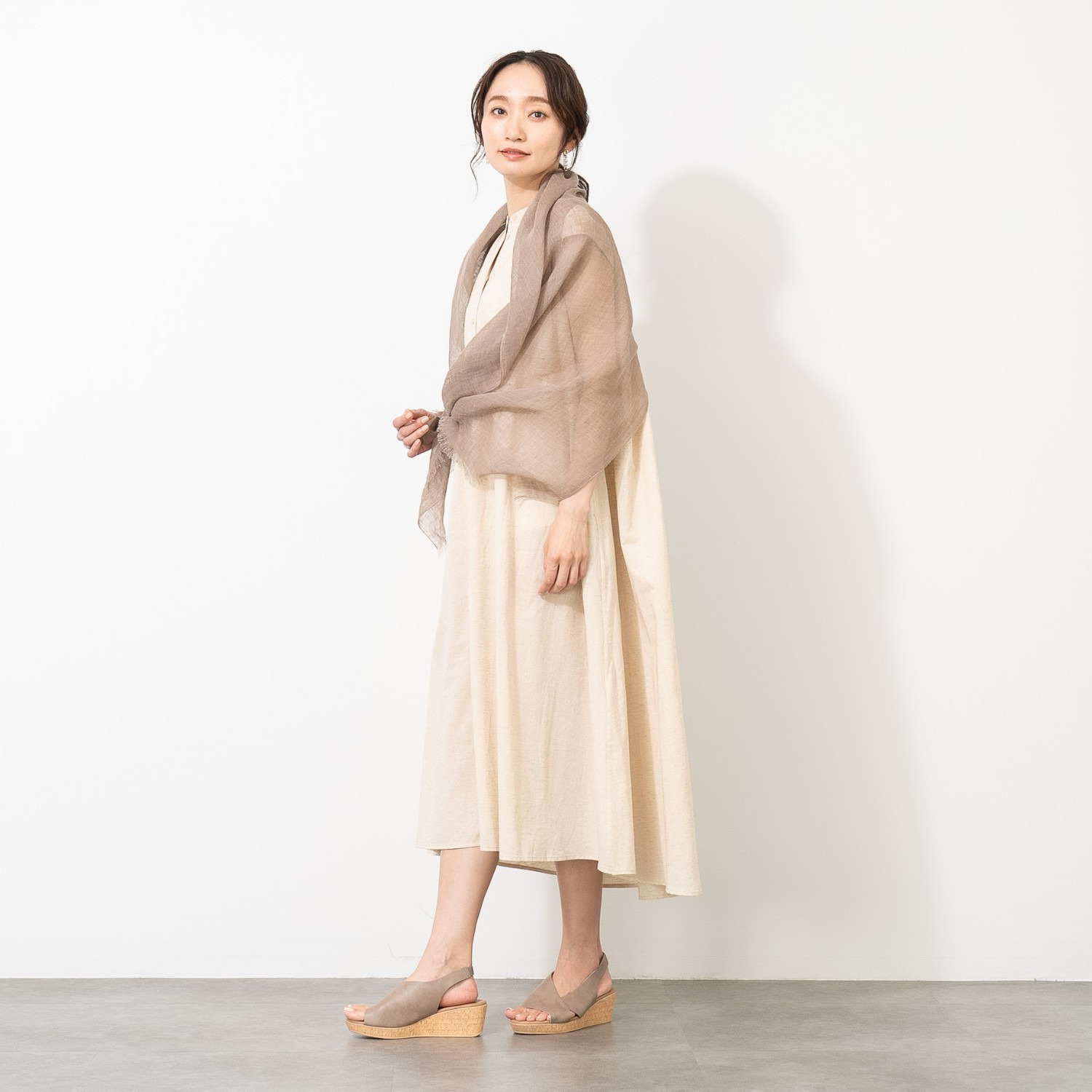 ティエドゥール さらさら＆涼やか フレンチリネン１００％ ストール