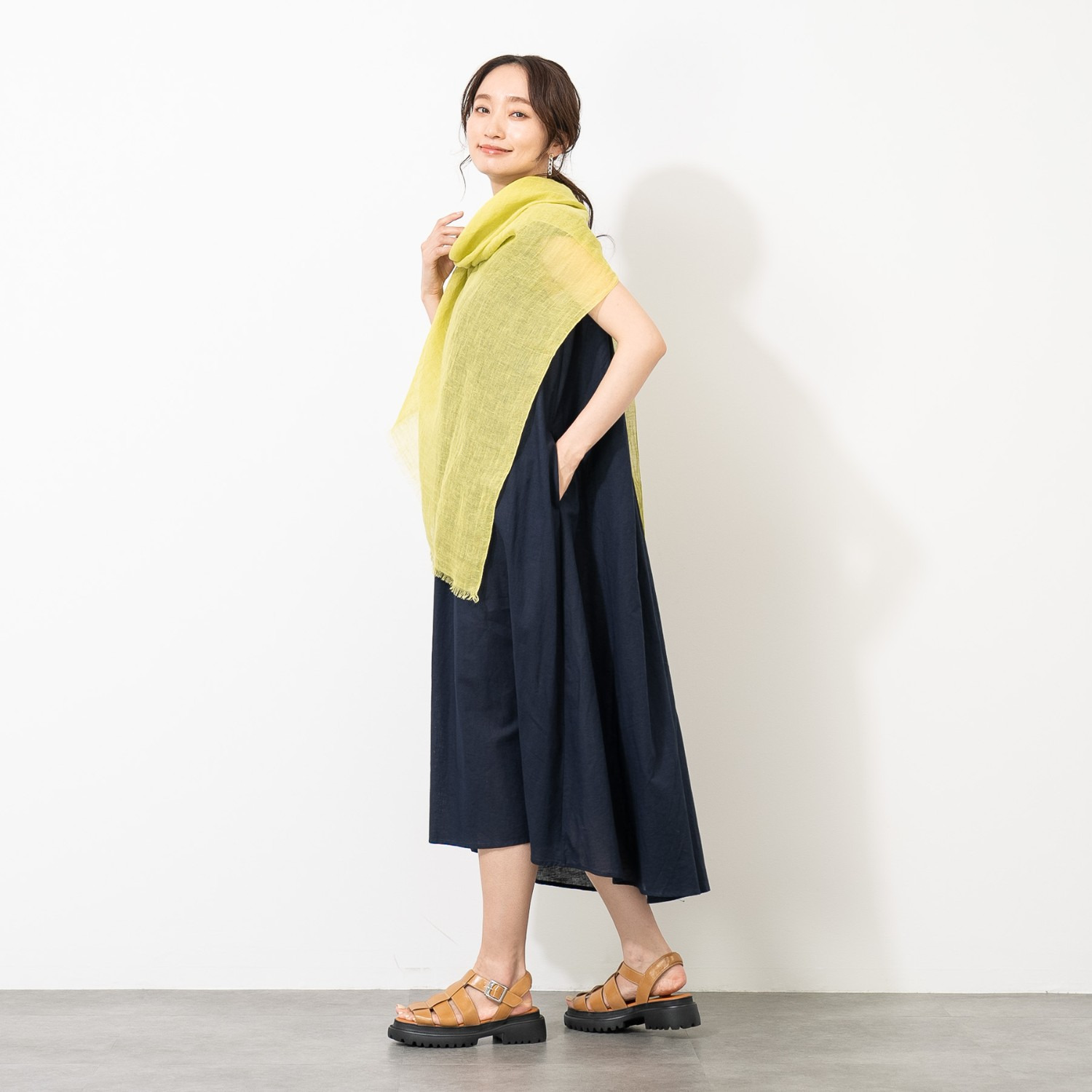 ティエドゥール さらさら＆涼やか フレンチリネン１００％ ストール