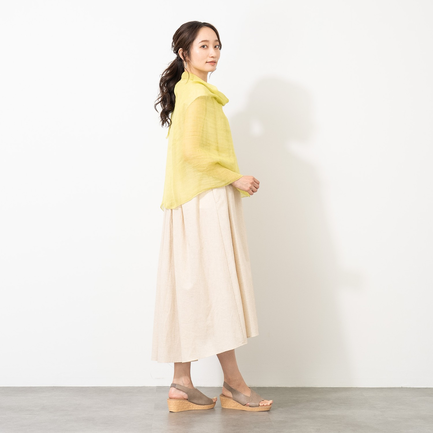 ティエドゥール さらさら＆涼やか フレンチリネン１００％ ストール