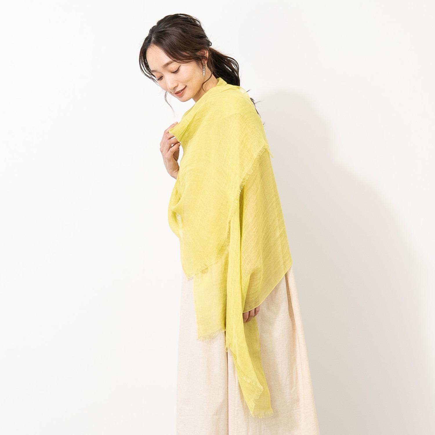 ティエドゥール さらさら＆涼やか フレンチリネン１００％ ストール