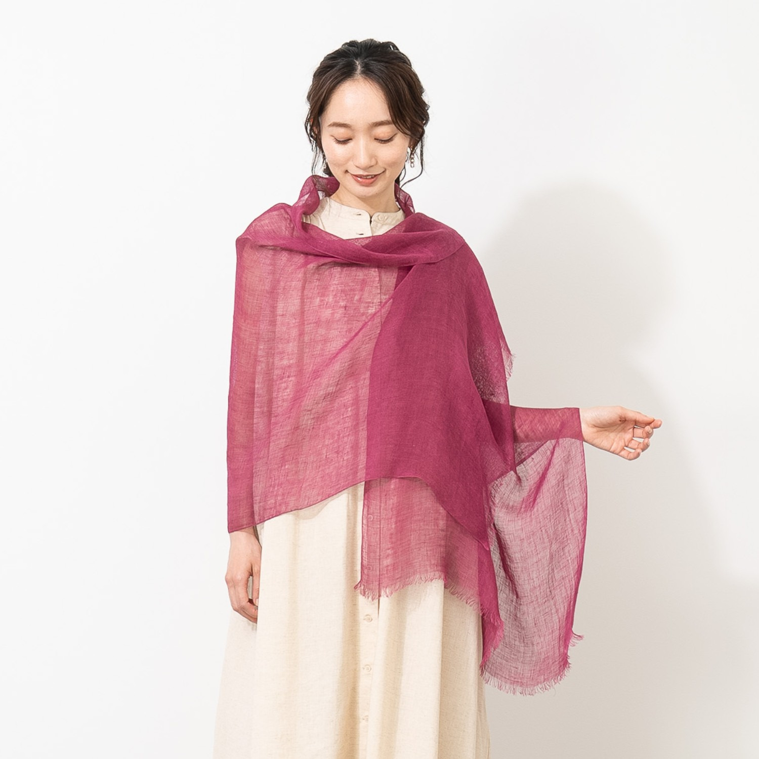ティエドゥール さらさら＆涼やか フレンチリネン１００％ ストール