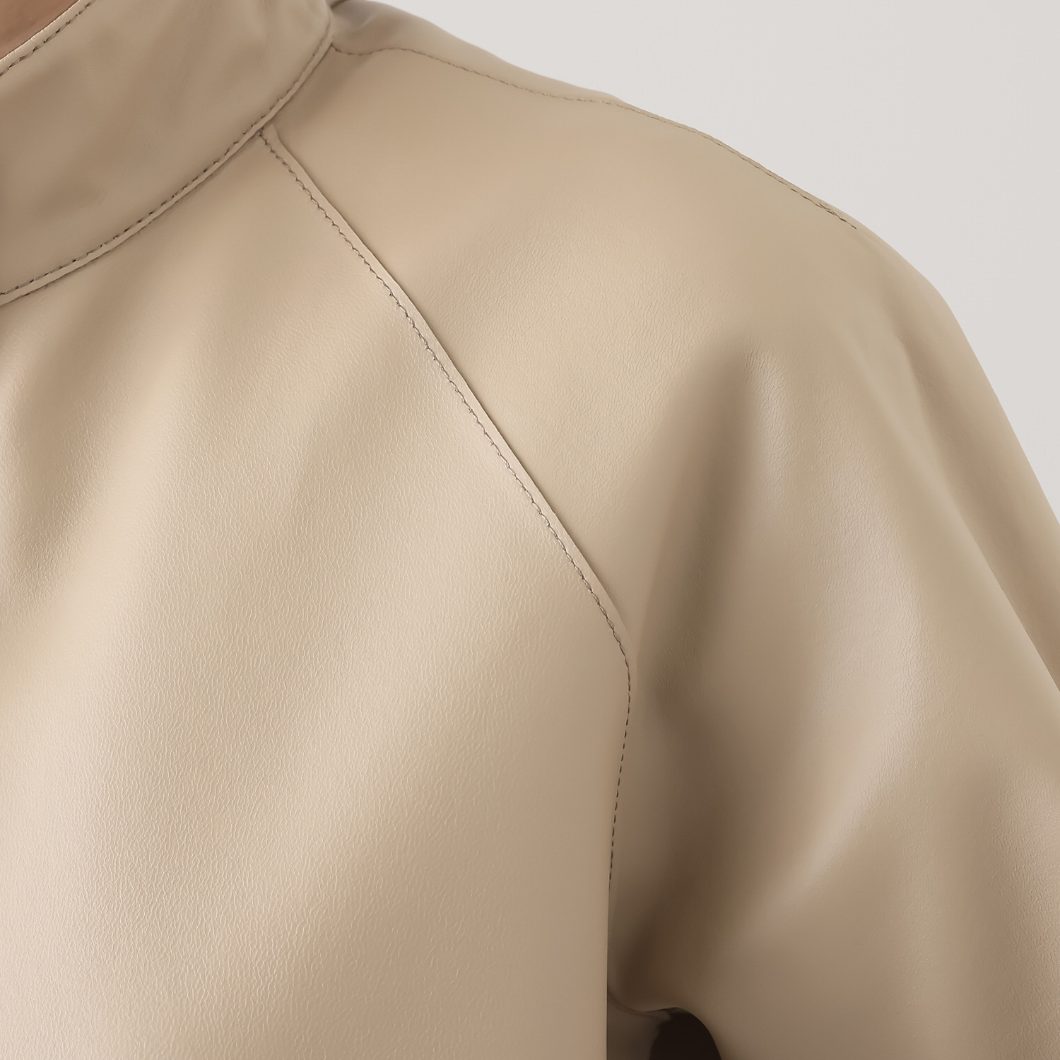 元町ゼラール 軽くてソフトな風合い！ トルコ産ラムレザー リバーシブルデザイン スタンドネックコート