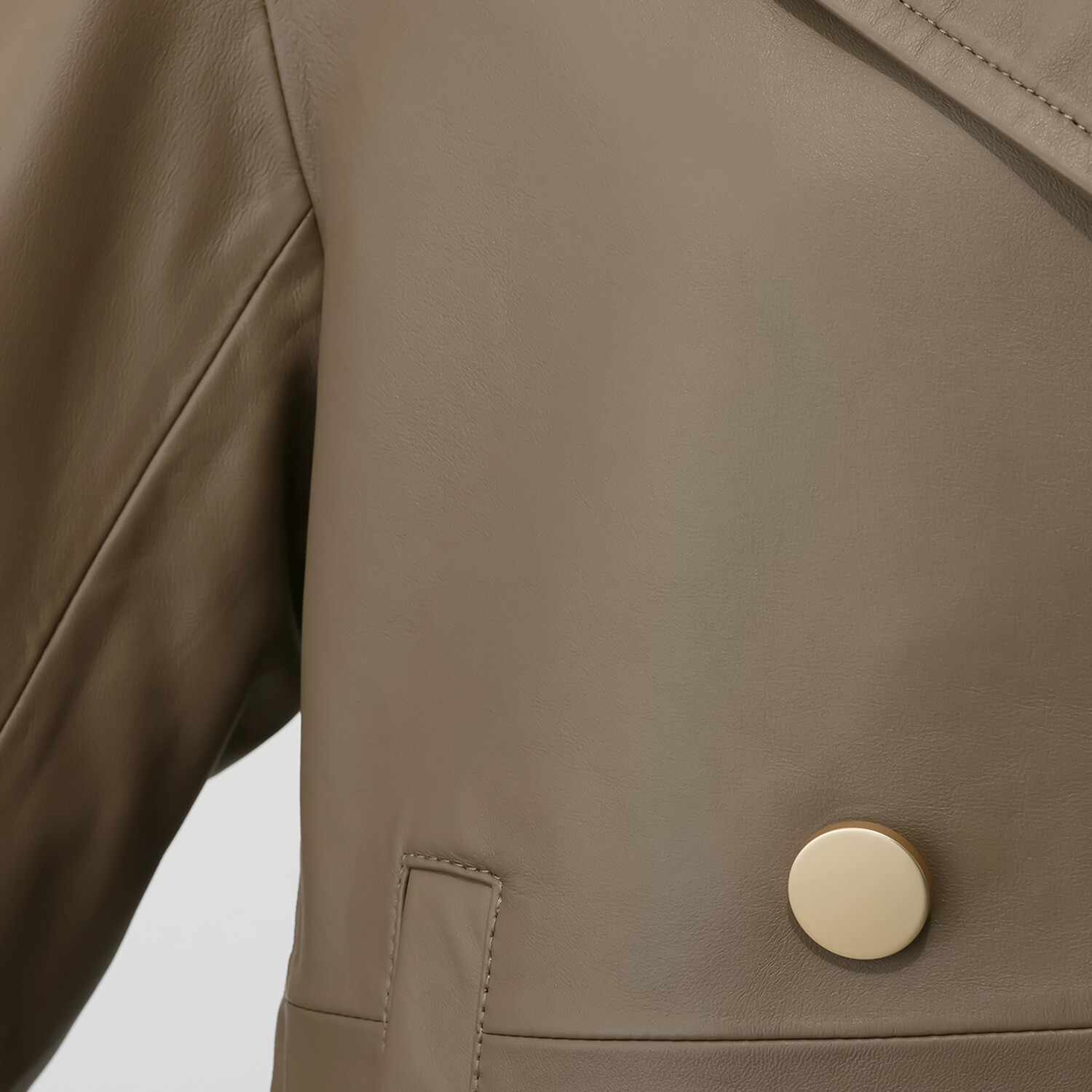 元町ゼラール ソフトラムレザー ダブルフロントデザイン ミドルレングスジャケット