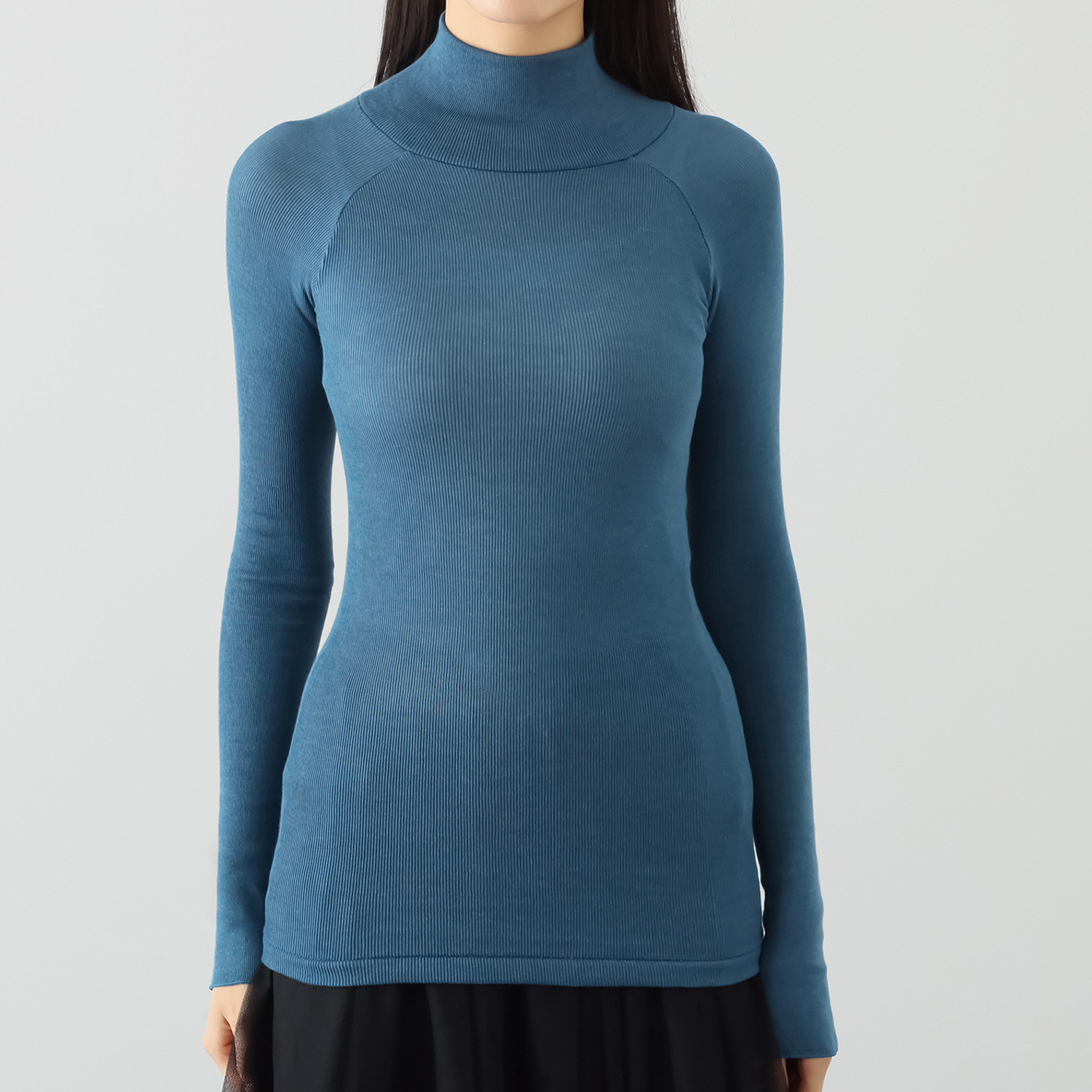 着まわし７デイズ 日本製　吸湿発熱 ハイネック 長袖インナー２枚セット