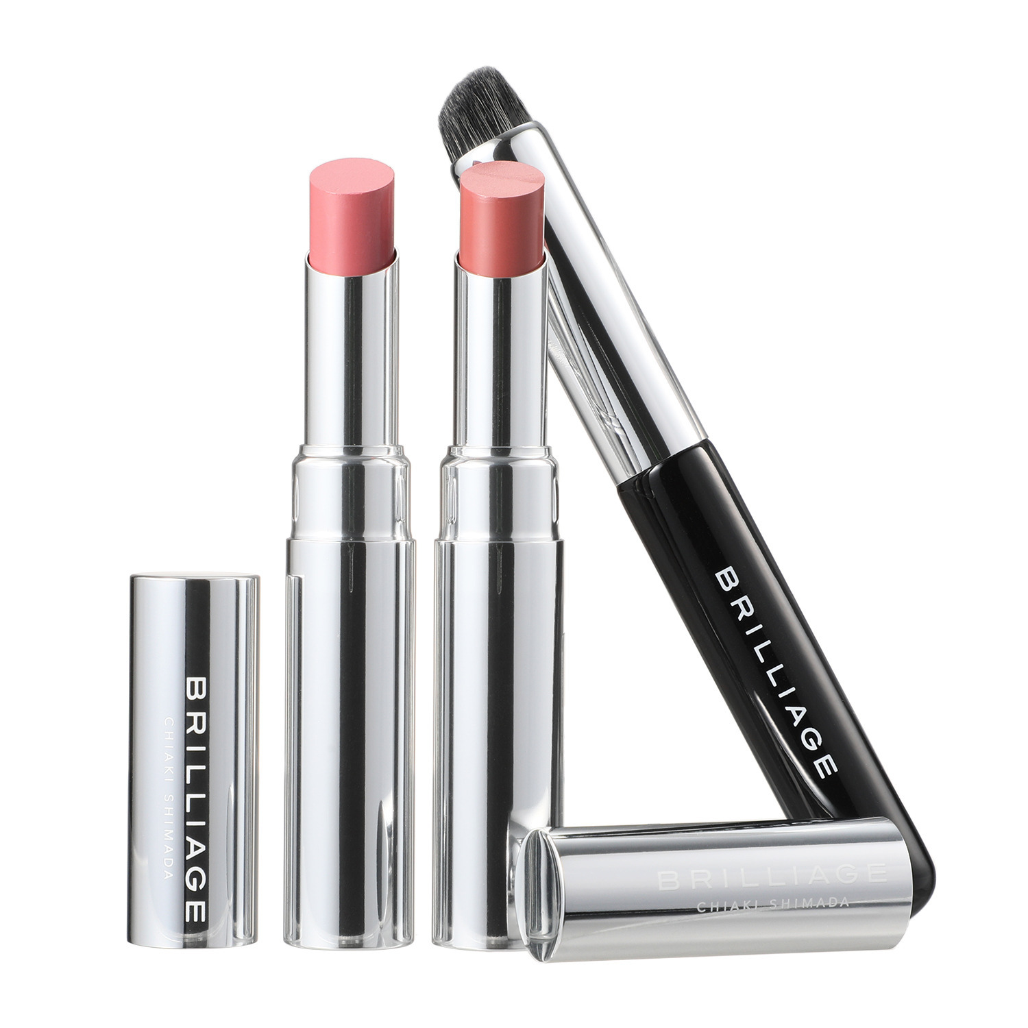 ブリリアージュ グロウバーム２色 ＜スプリングロゼ＞ ＜サンセットビーチ＞＆ フィンガーブラシ 特別セット