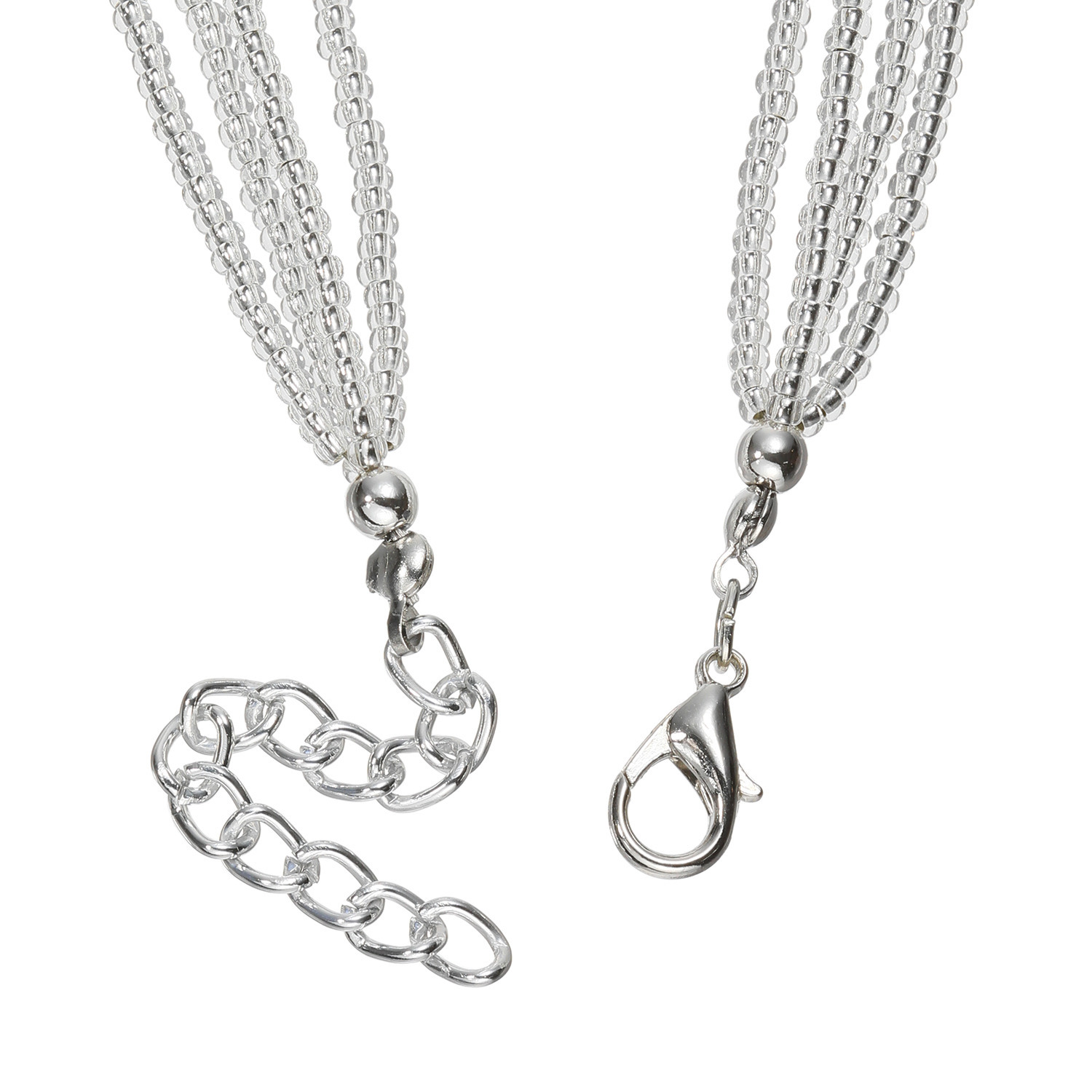 ラグーナ ベネチアンガラス ４連ビーズアクセント ボリュームネックレス