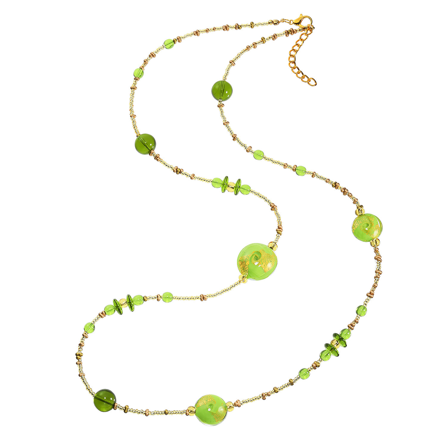 ラグーナ ベネチアンガラス ソンメルソ ロングネックレス