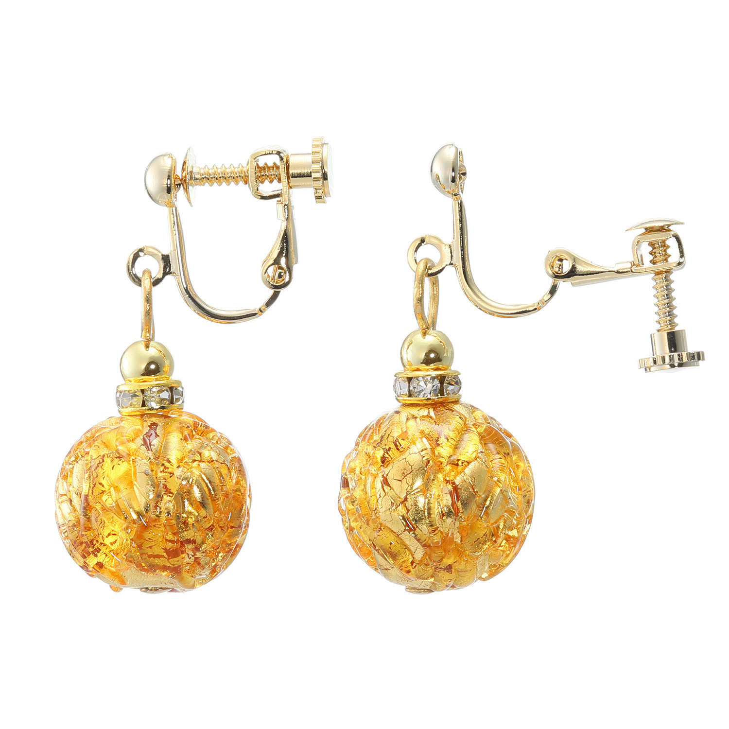 ラグーナ ベネチアンガラス スウィング イヤリング／ピアス