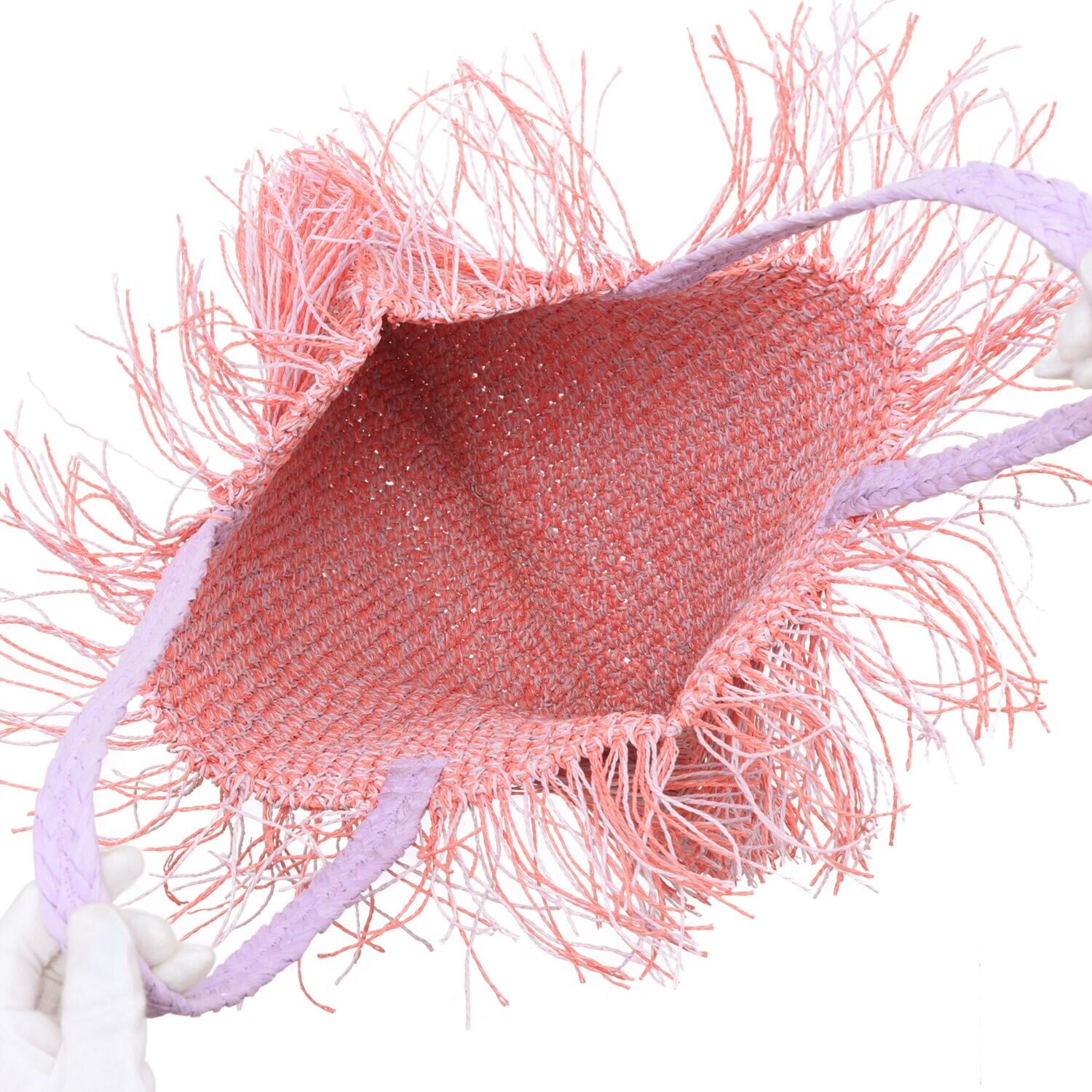 スワラージ 手編み フリンジデザインバッグ