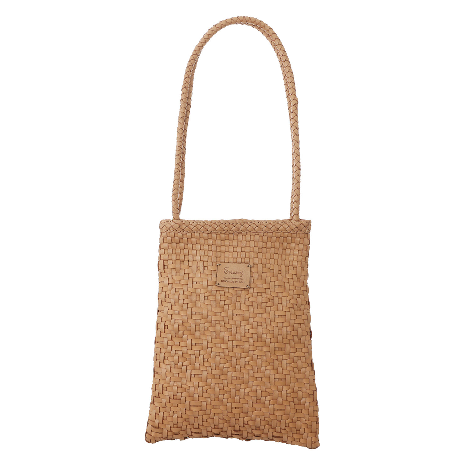 スワラージ 手編み メッシュレザー ショルダーバッグ