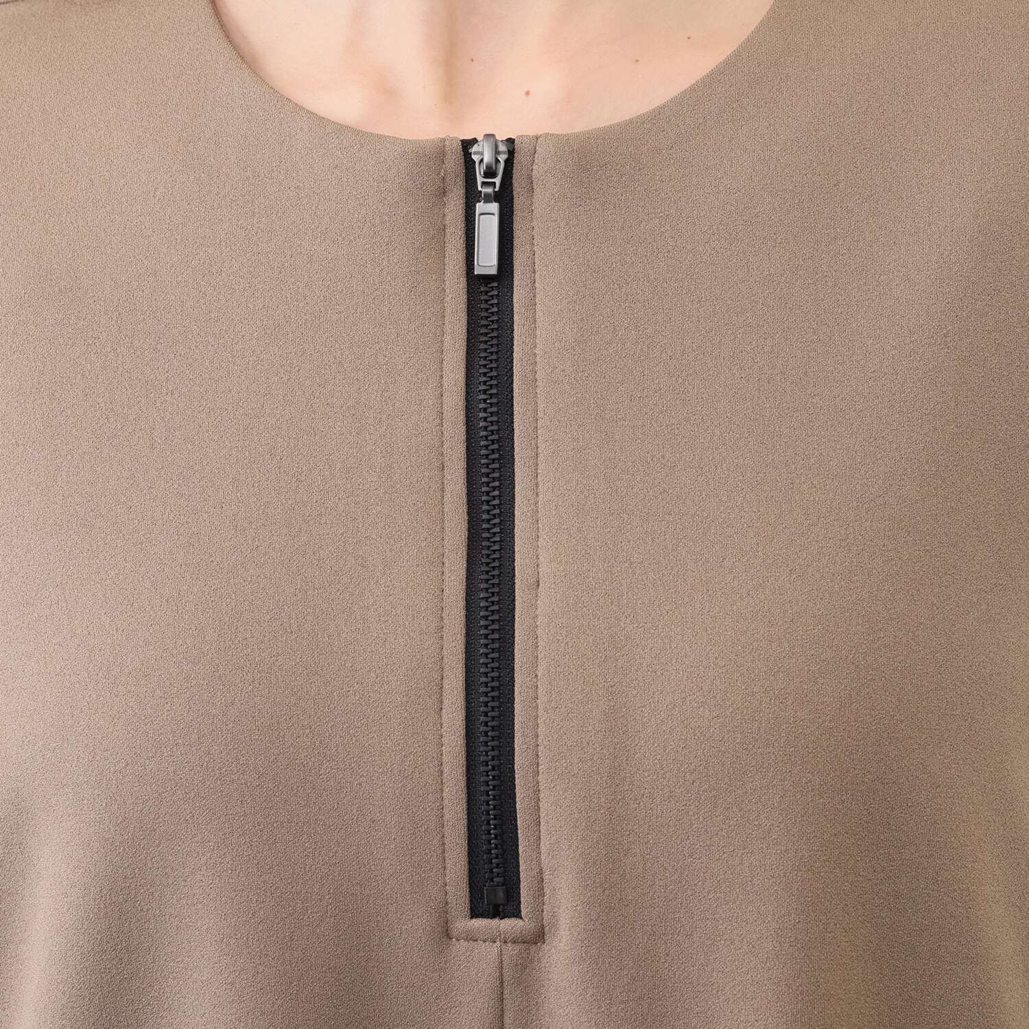 元町ゼラール フロントファスナー アクセント ジャンパースカート