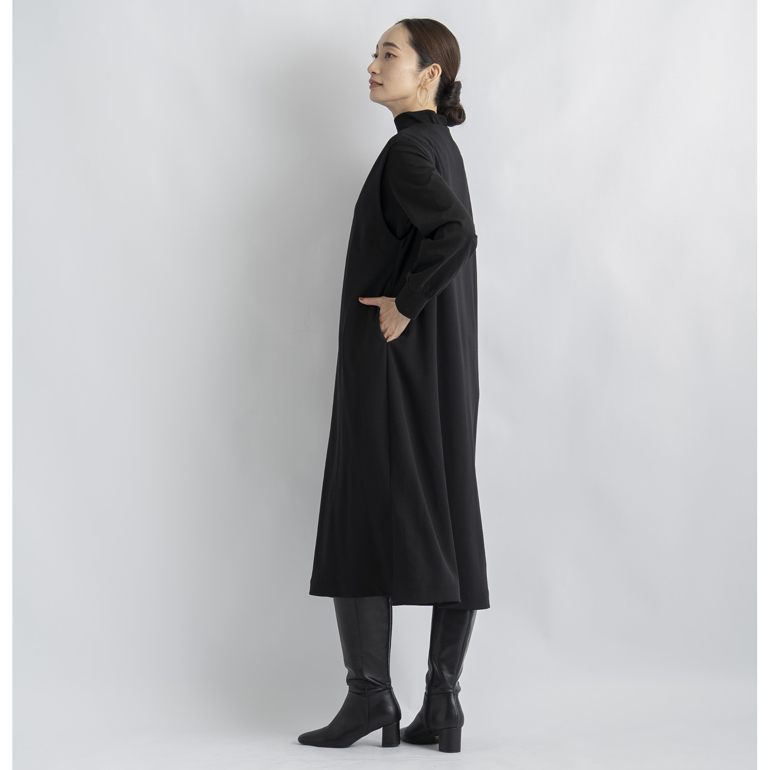 元町ゼラール フロントファスナー アクセント ジャンパースカート