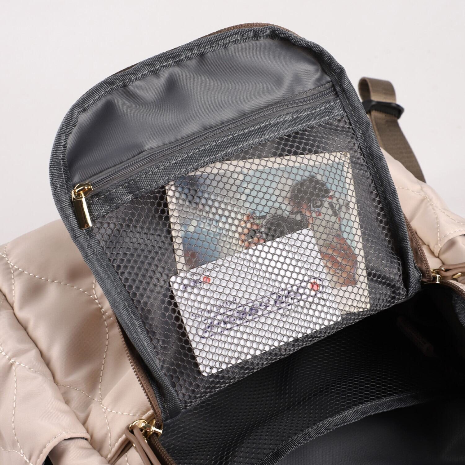 リズデイズ はっ水 キルティングファスナー ミニリュック