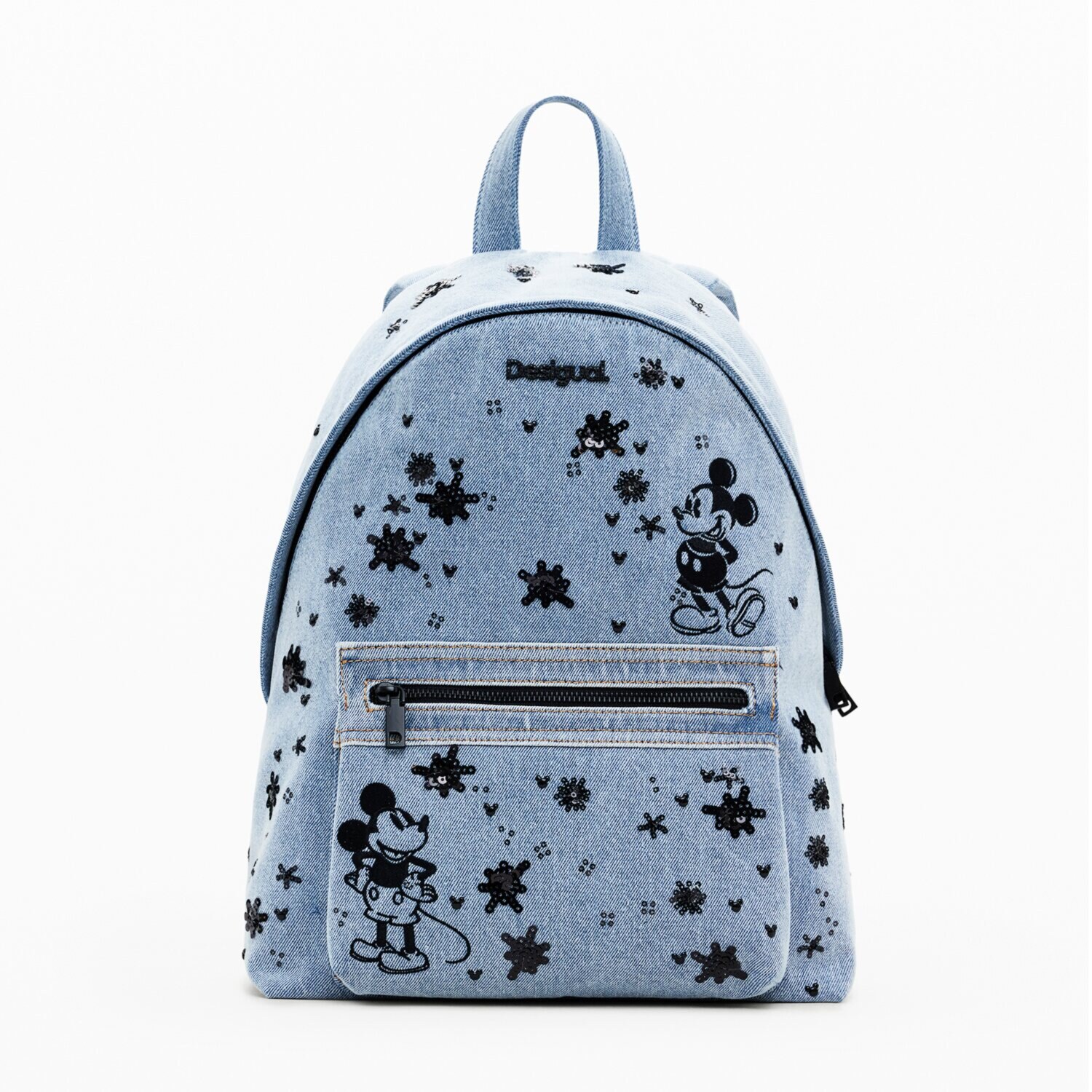 デシグアル デニム スパンコール ミッキーマウス バックパック