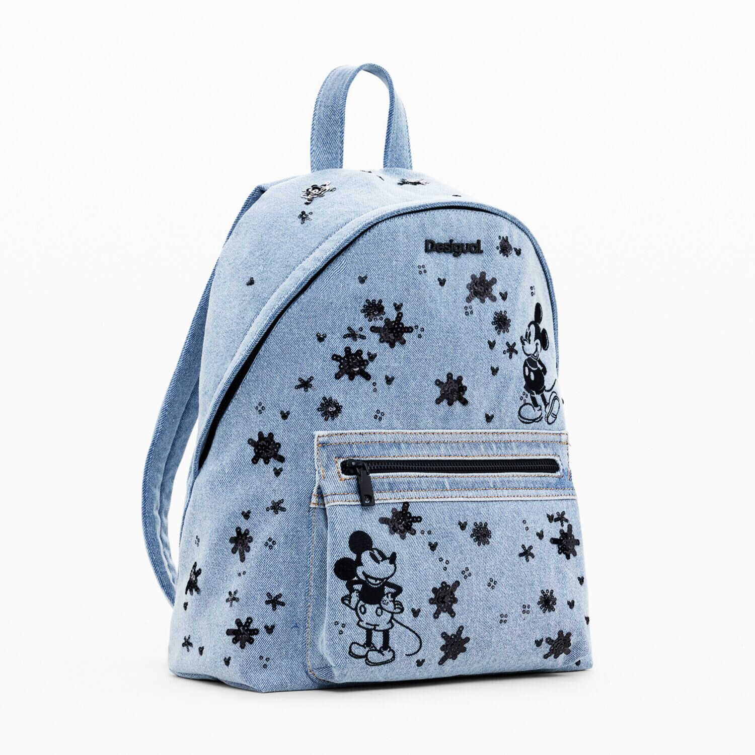 デシグアル デニム スパンコール ミッキーマウス バックパック
