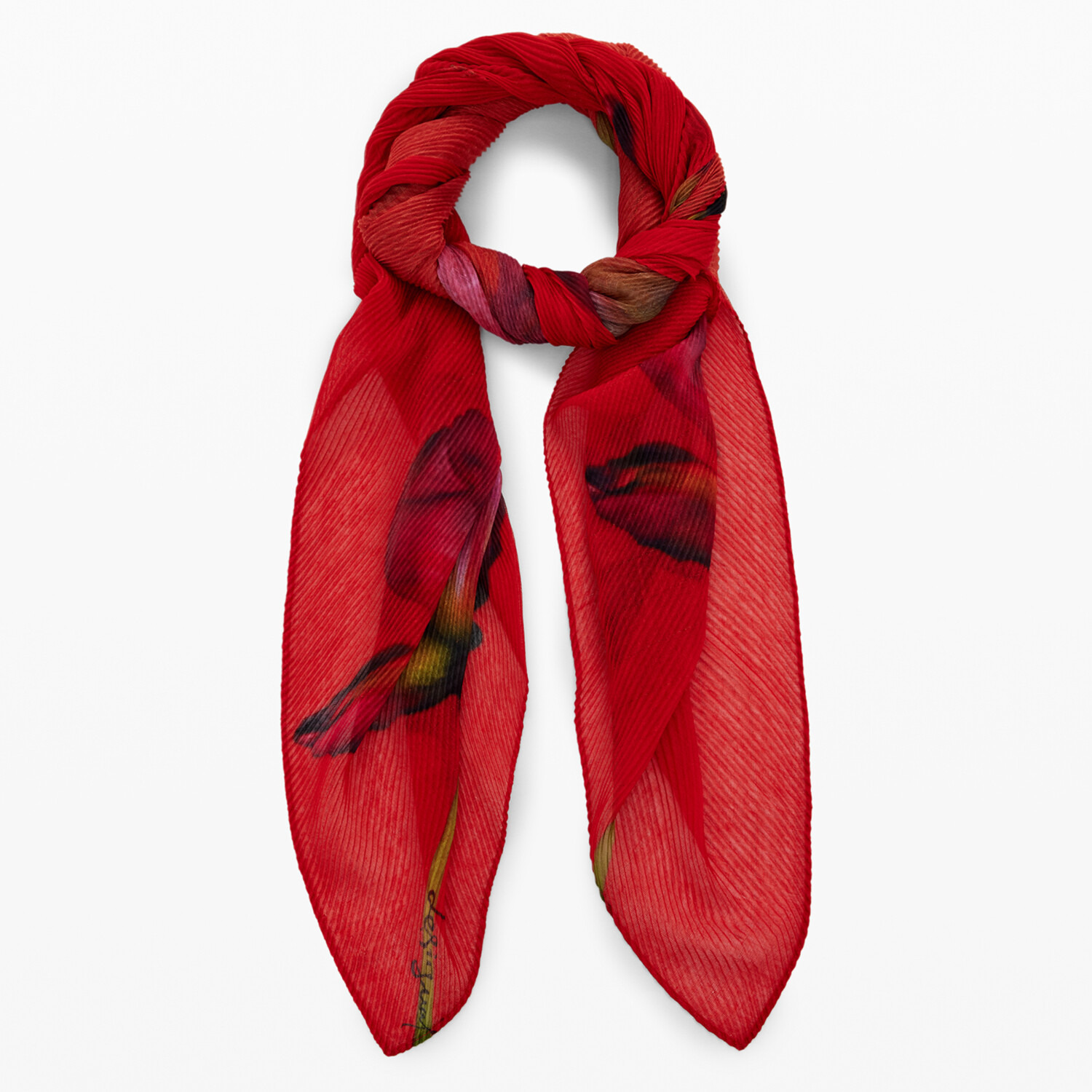 デシグアル フラワープリント レッドストール