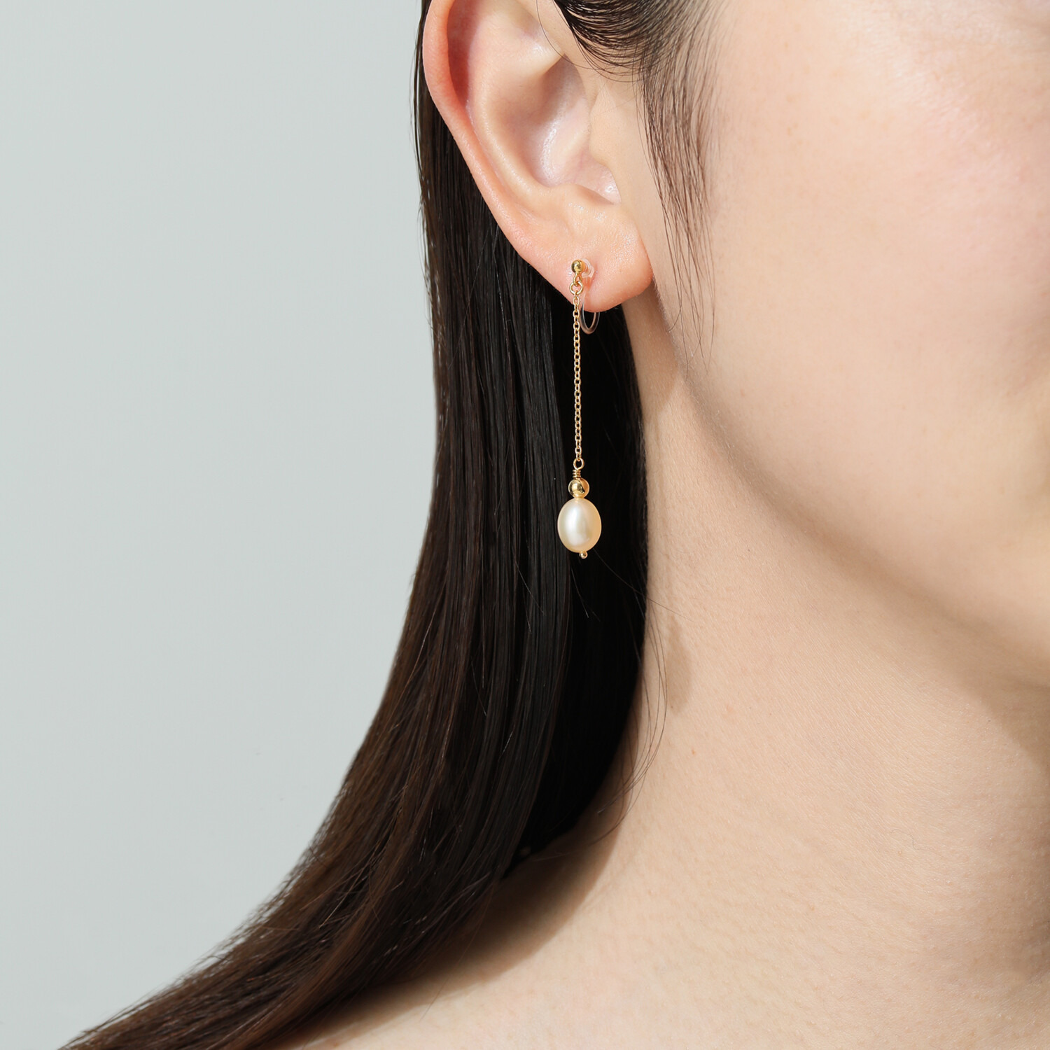 岩崎美智子コレクション 淡水バロックパール スウィング イヤークリップ／ピアス