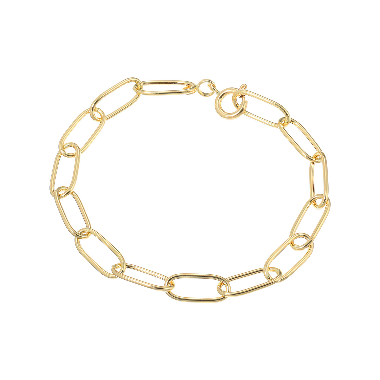 ミオ　イターリア １８Ｋ 楕円×鏡面で魅せる 大人のフェミニン オバーレルチド ホロー ブレスレット