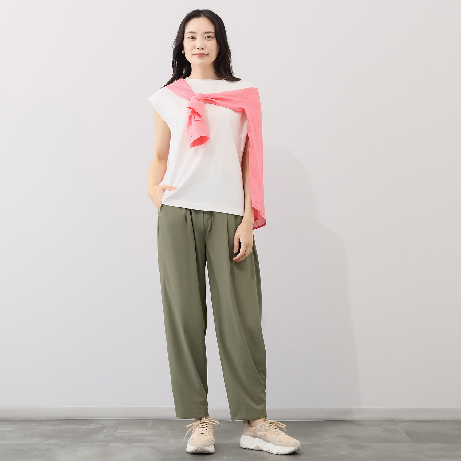 亀恭子セレクト！ シャルルポ ＵＶカット コットン混 シルケットスムース プルオーバー