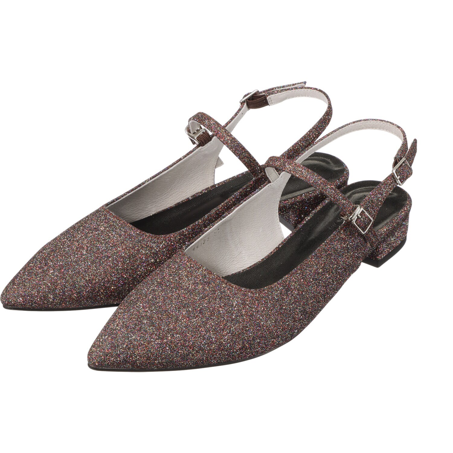 ニカル ポインテッドトゥ バックベルトパンプス