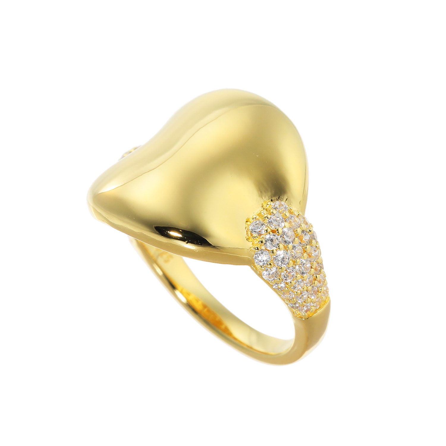 シェテ シルバー　ＣＺ ラウンド アンフォールディング リング ＜ゴールドカラー＞