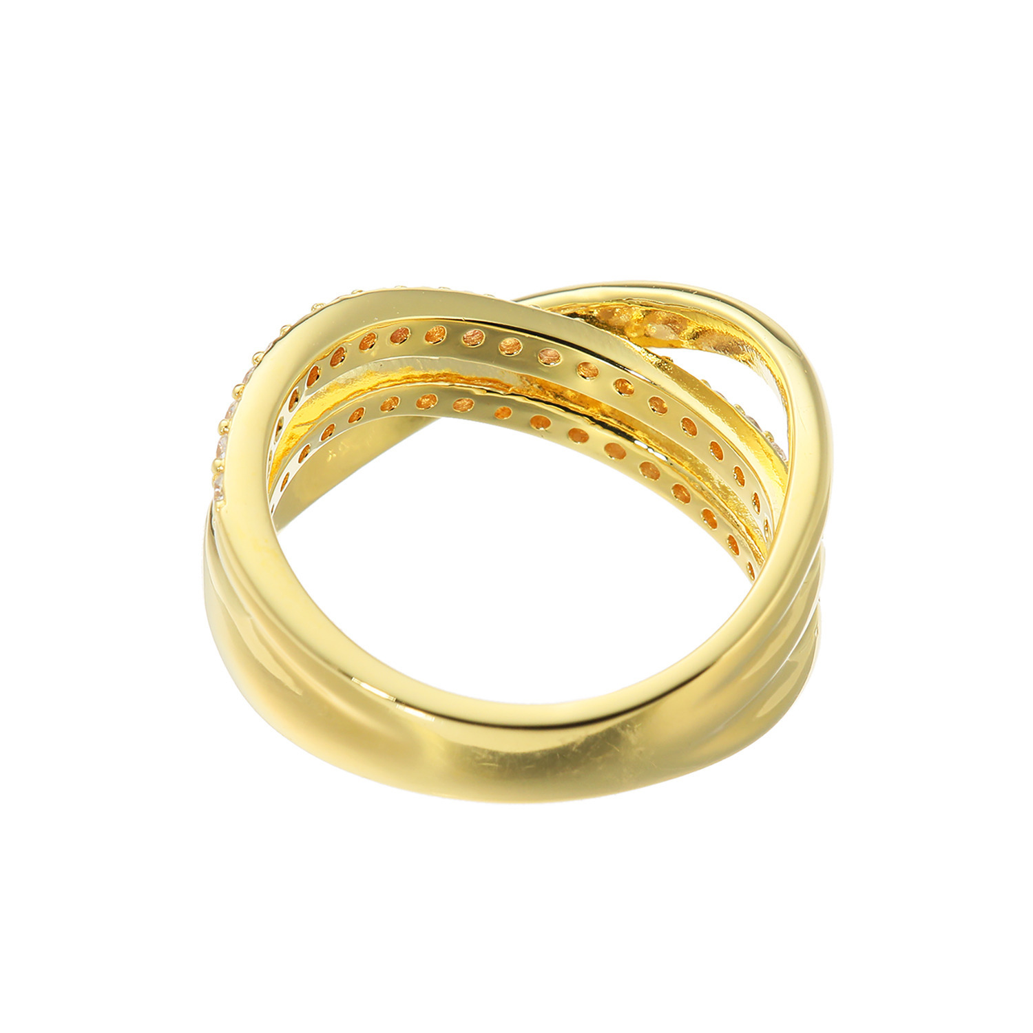 シェテ シルバー　ＣＺ エターナルウェーブ リング ＜ゴールドカラー＞