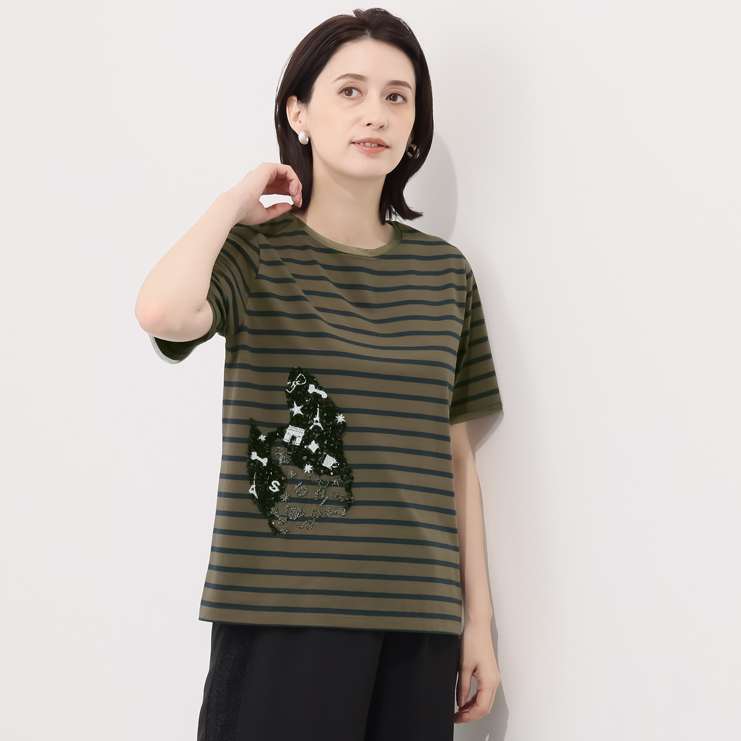 ゼラールスポーツ 接触冷感 さらさらな着心地 刺しゅうモティーフ コットン混プルオーバー