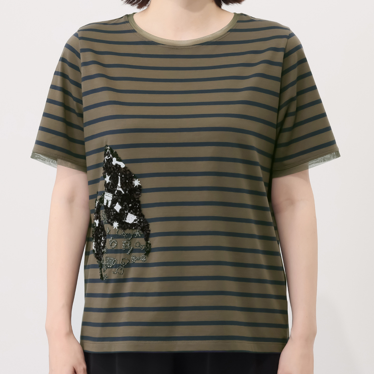 ゼラールスポーツ 接触冷感 さらさらな着心地 刺しゅうモティーフ コットン混プルオーバー