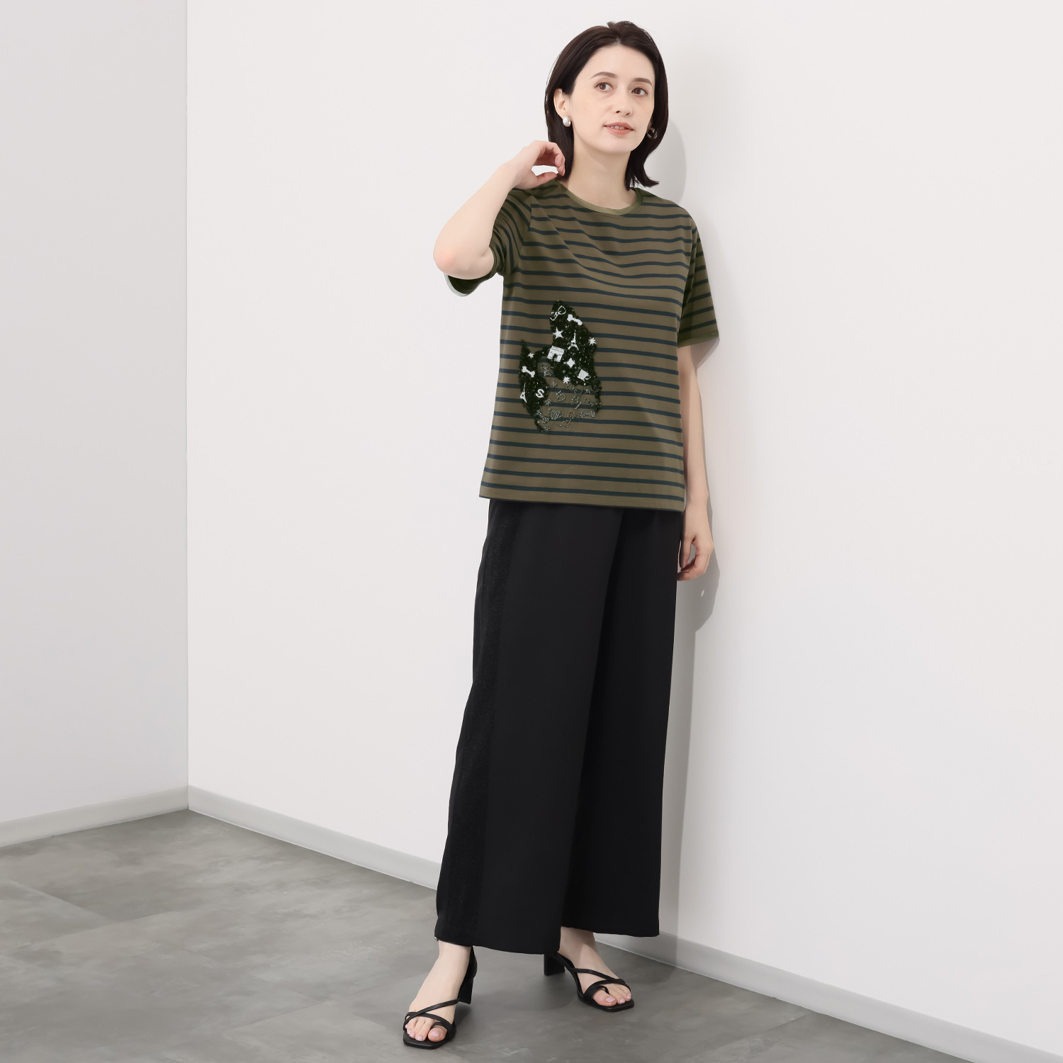 ゼラールスポーツ 接触冷感 さらさらな着心地 刺しゅうモティーフ コットン混プルオーバー