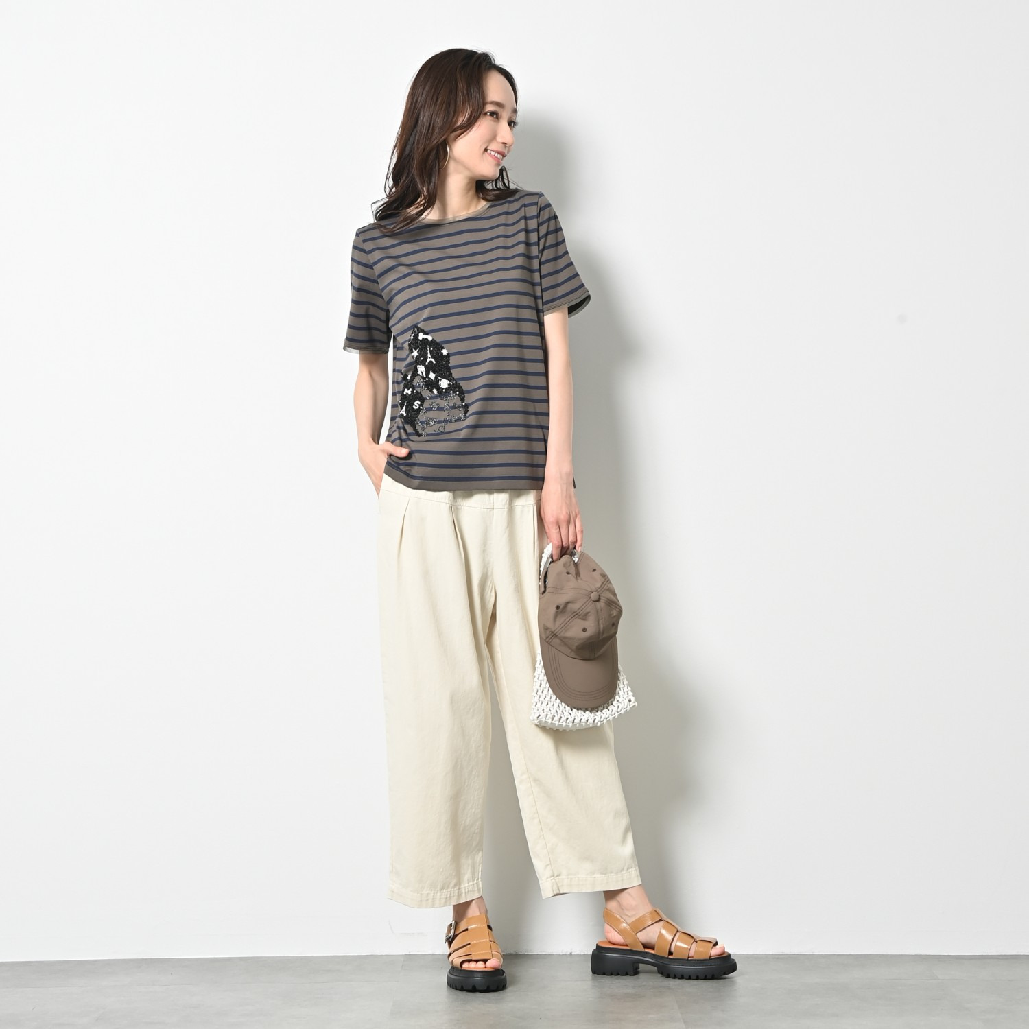 ゼラールスポーツ 接触冷感 さらさらな着心地 刺しゅうモティーフ コットン混プルオーバー