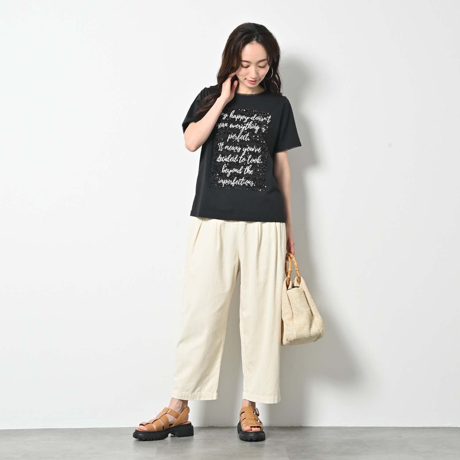 ゼラールスポーツ 接触冷感 さらさらな着心地 刺しゅうモティーフ コットン混プルオーバー