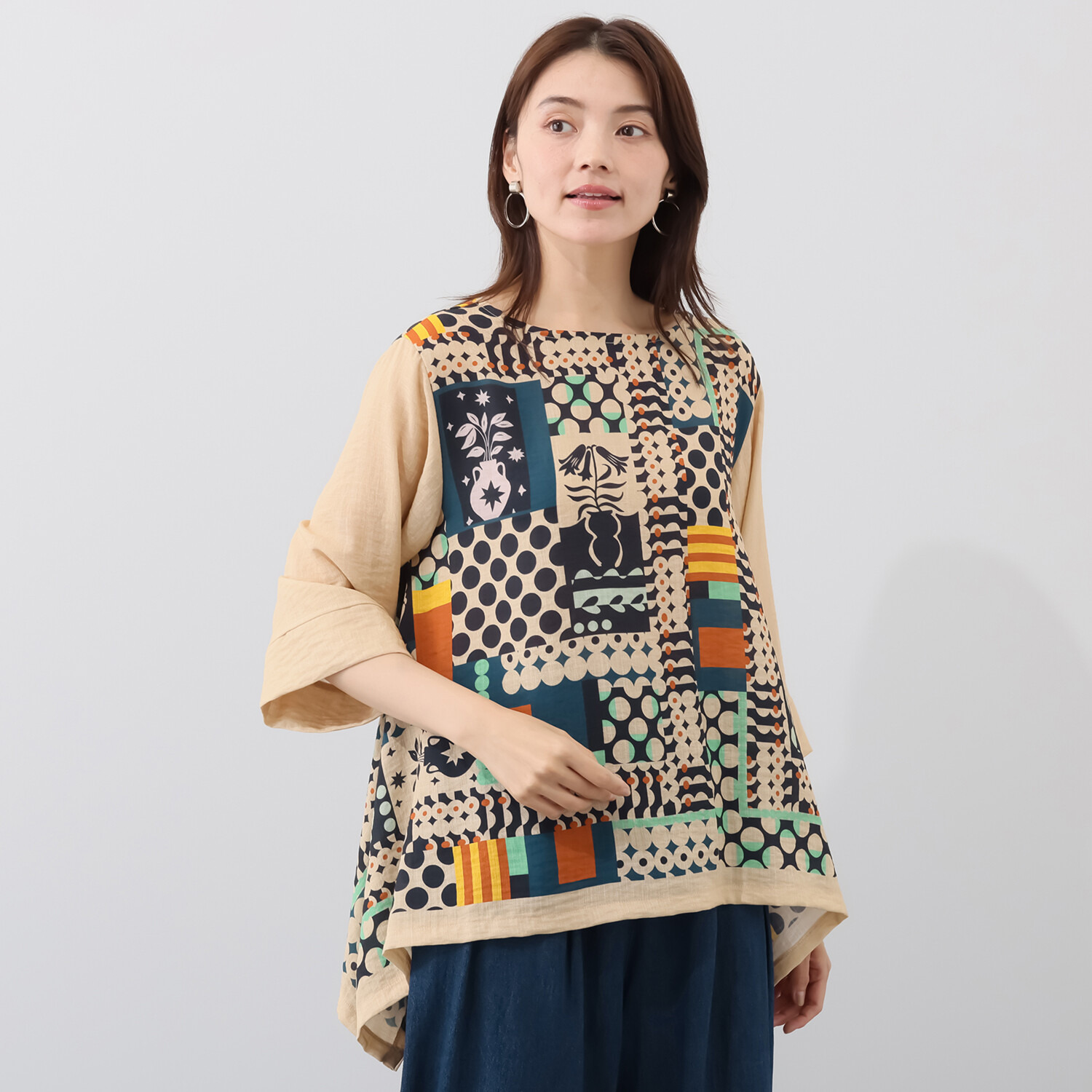 ゼラールスポーツ 涼やか＆さらさら素材 ヘムアクセント Ｔブラウス