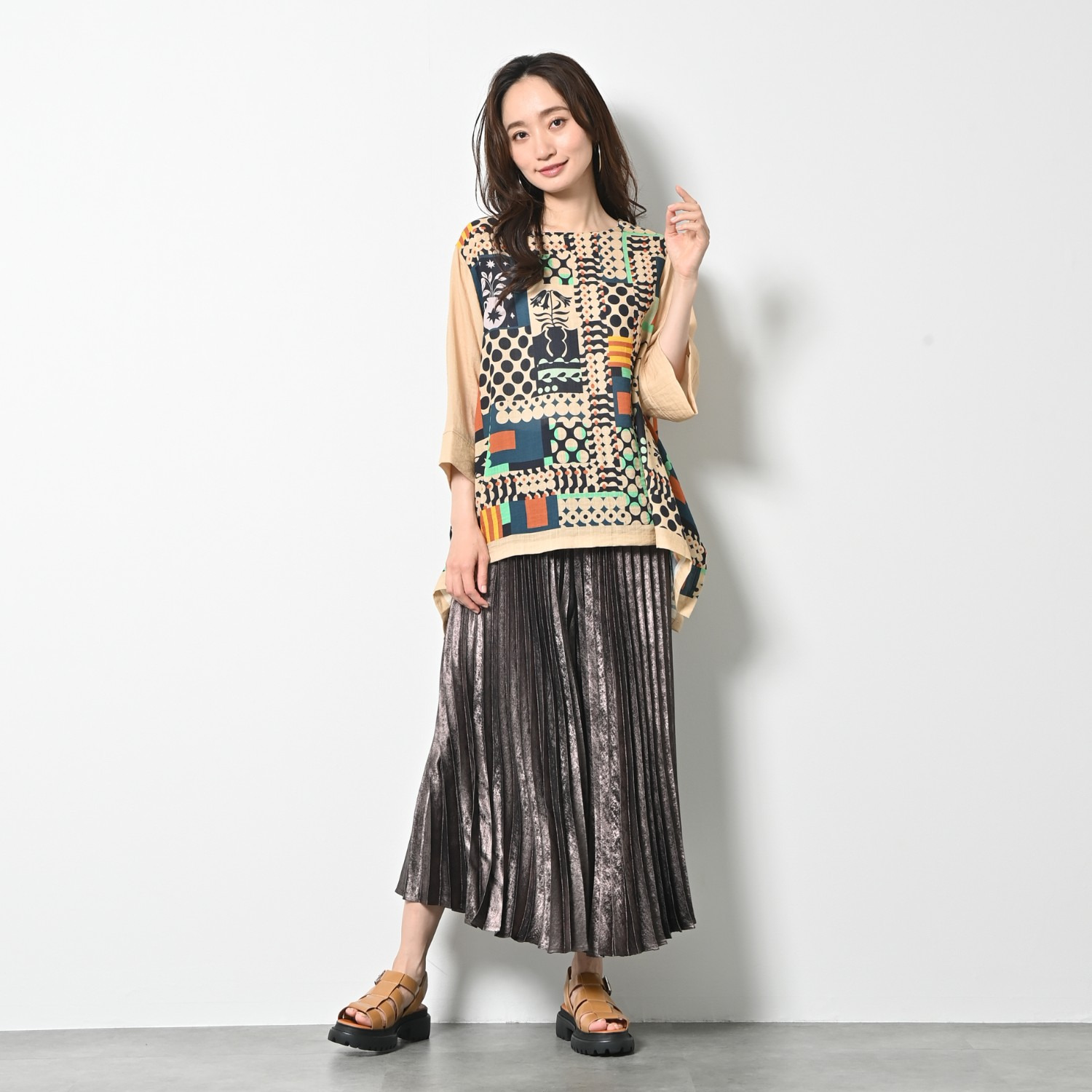 ゼラールスポーツ 涼やか＆さらさら素材 ヘムアクセント Ｔブラウス