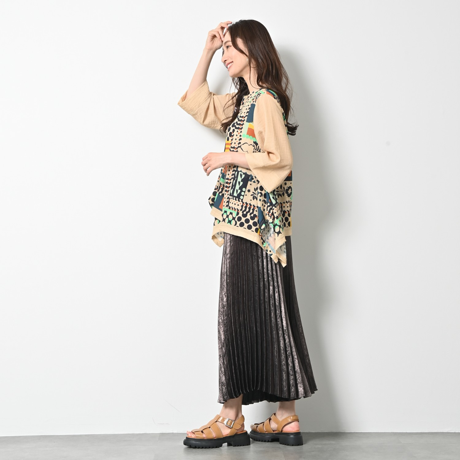 ゼラールスポーツ 涼やか＆さらさら素材 ヘムアクセント Ｔブラウス