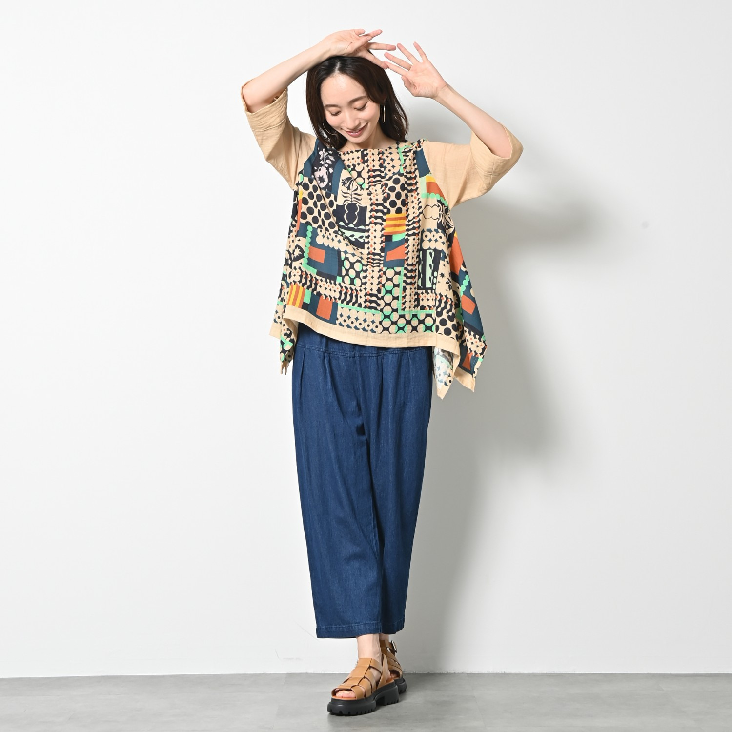 ゼラールスポーツ 涼やか＆さらさら素材 ヘムアクセント Ｔブラウス