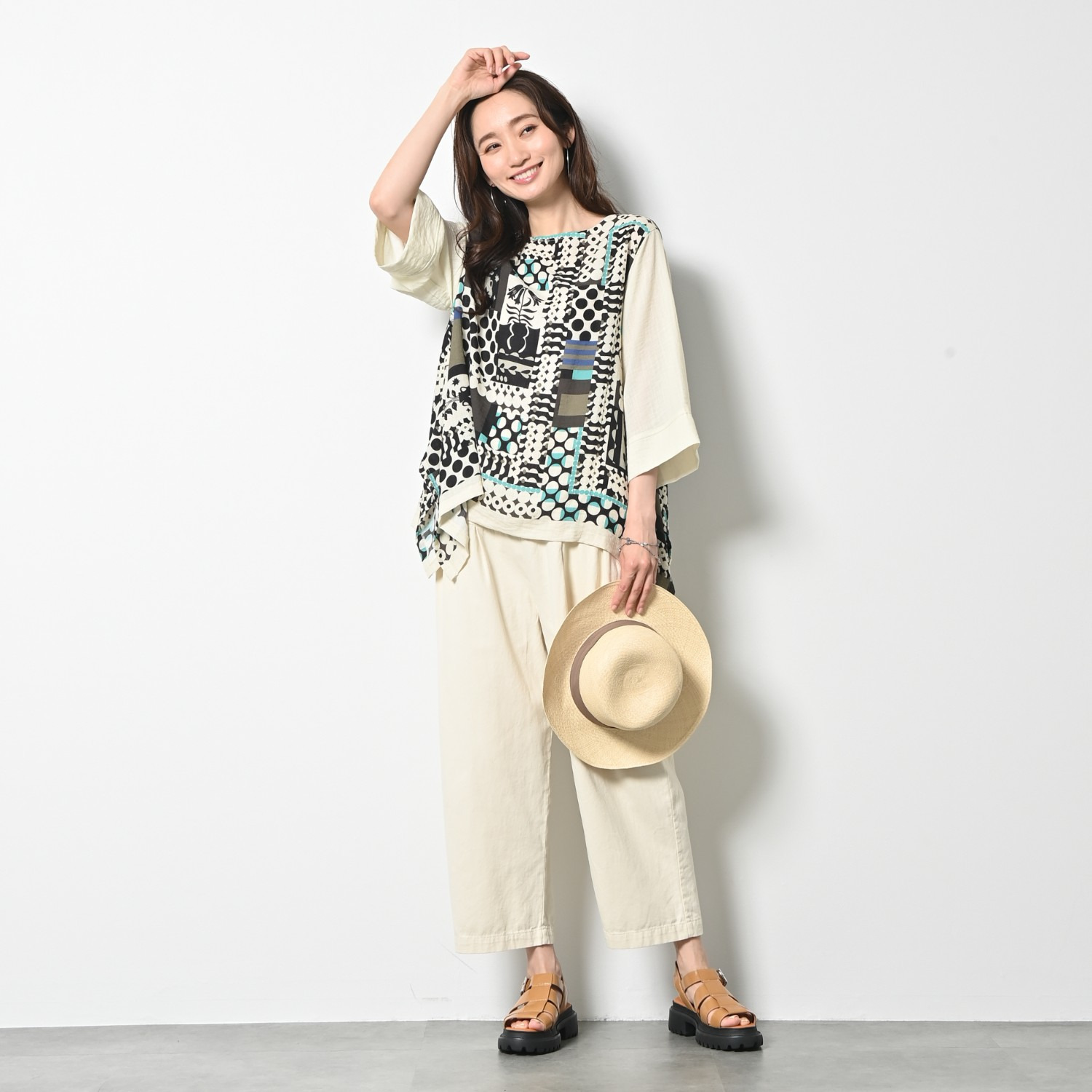 ゼラールスポーツ 涼やか＆さらさら素材 ヘムアクセント Ｔブラウス