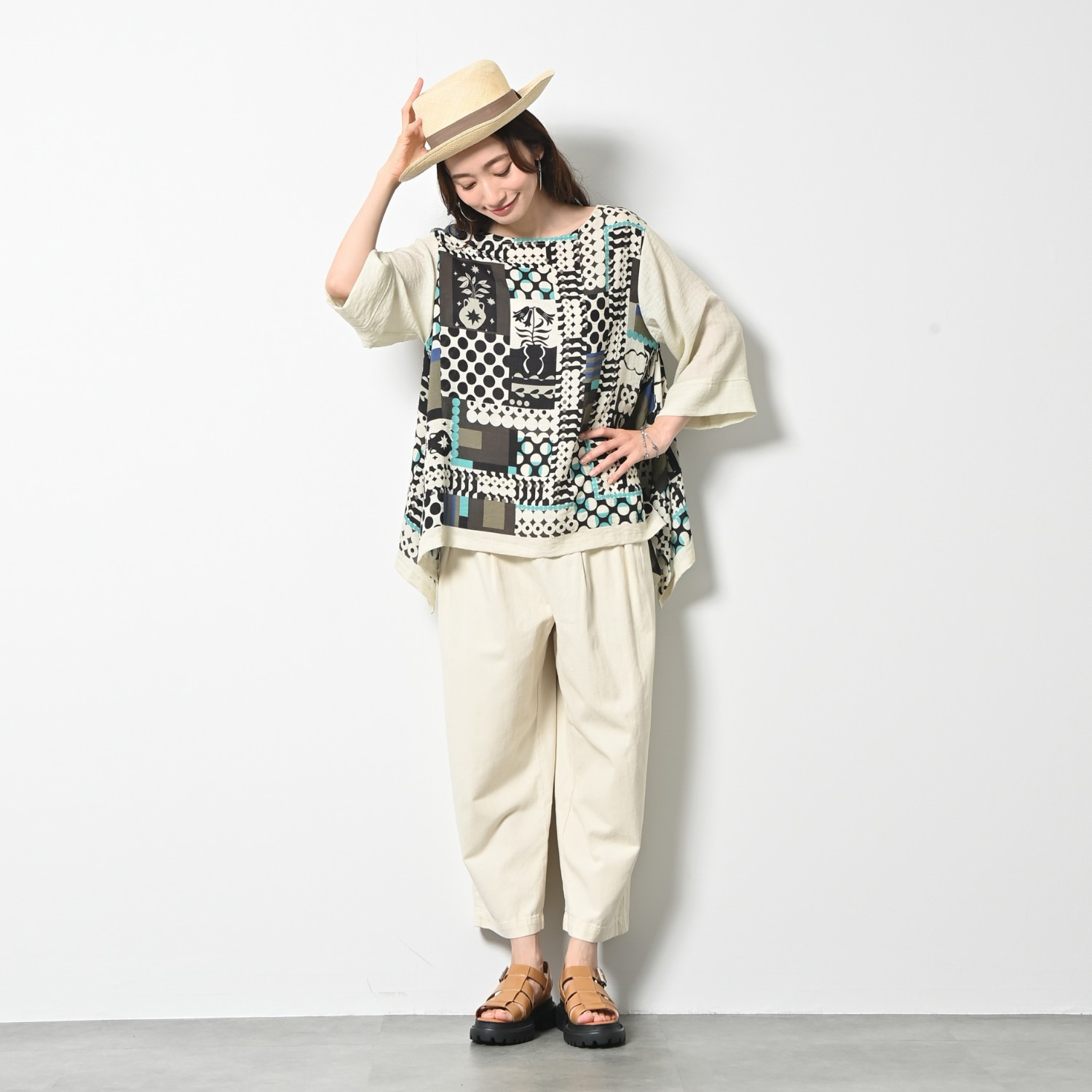 ゼラールスポーツ 涼やか＆さらさら素材 ヘムアクセント Ｔブラウス